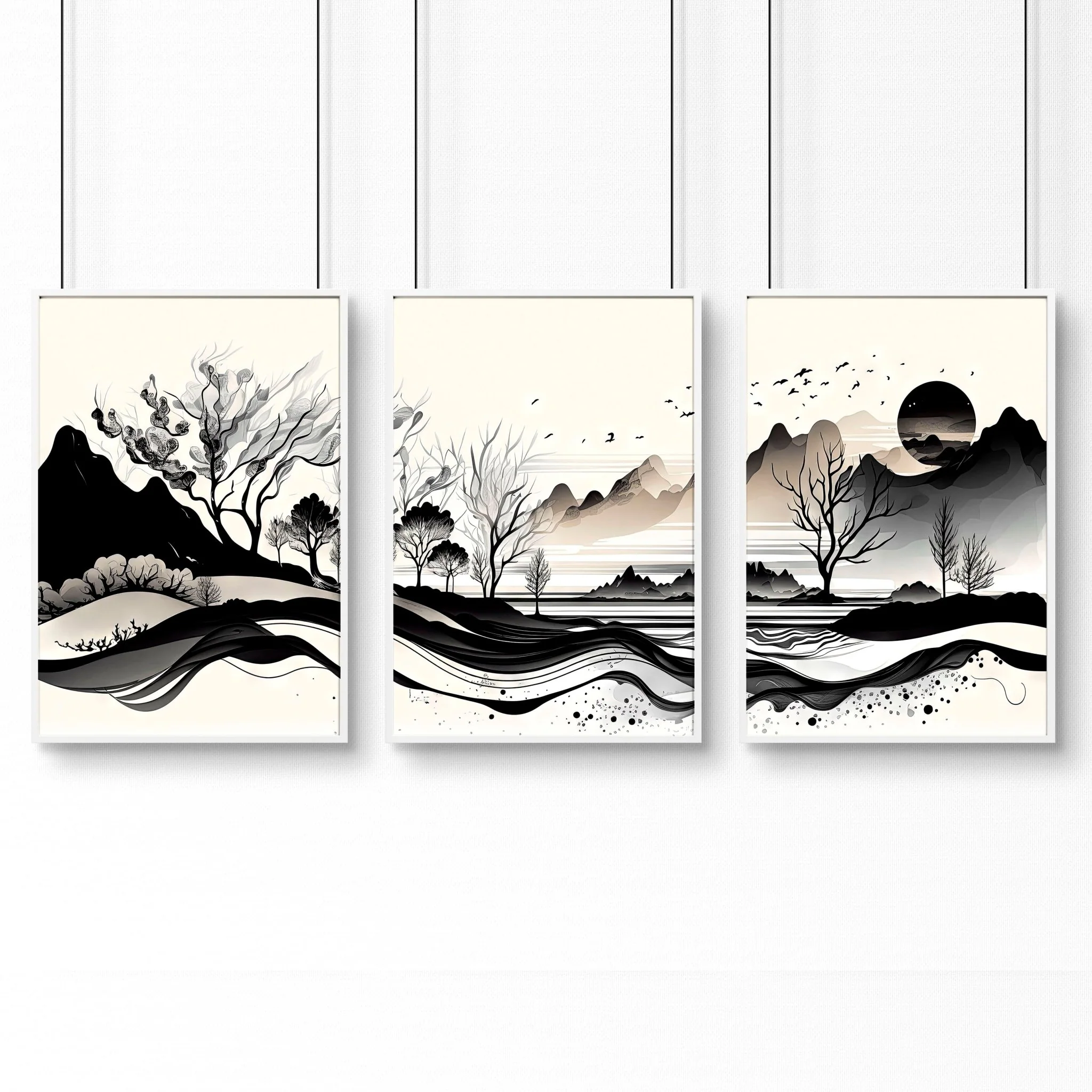 Large Living Room Pictures | Set of 3 wall art prints - Image 12