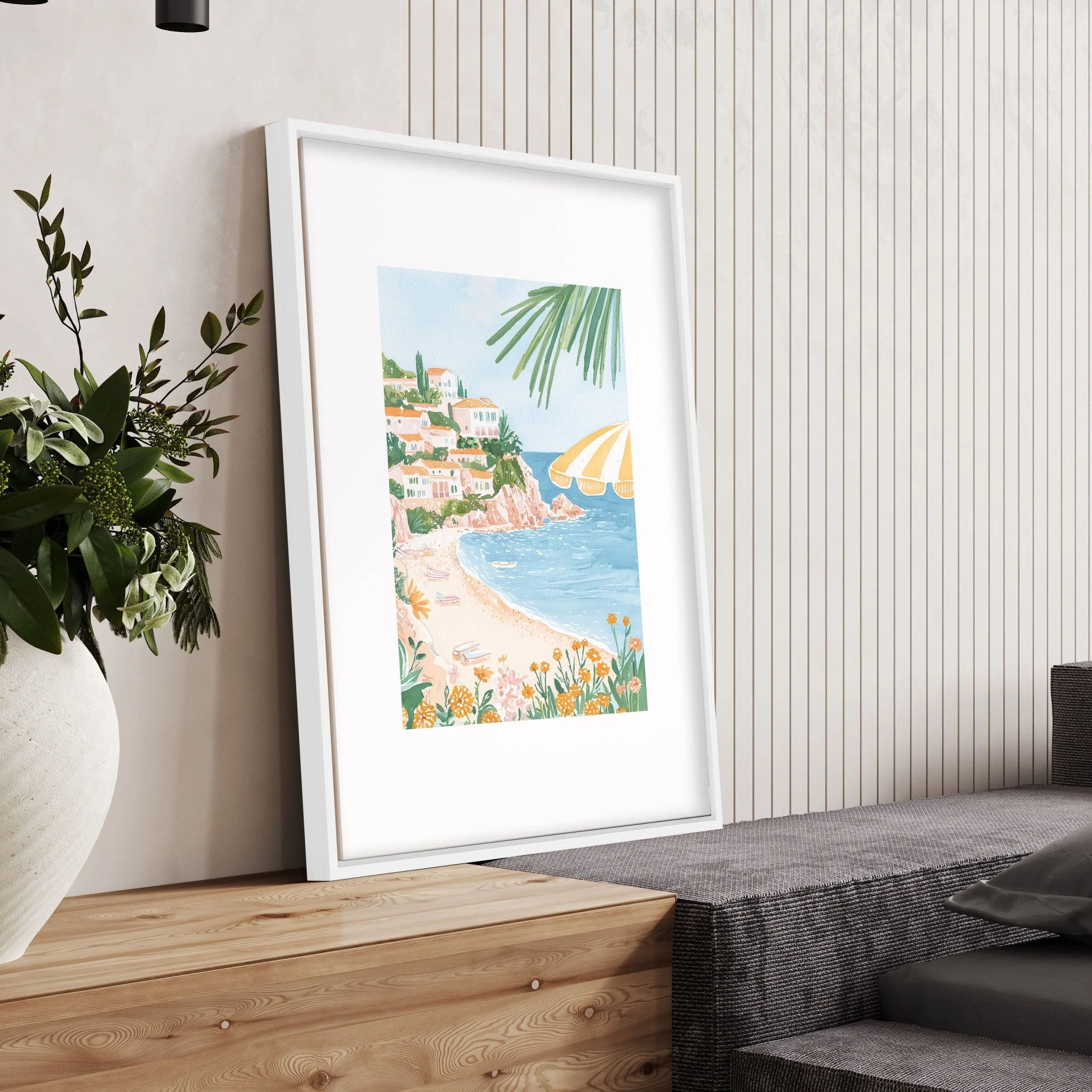 Large Modern Pictures For Living Room | Set of 3 Beach Decor Wall art Prints - Image 9
