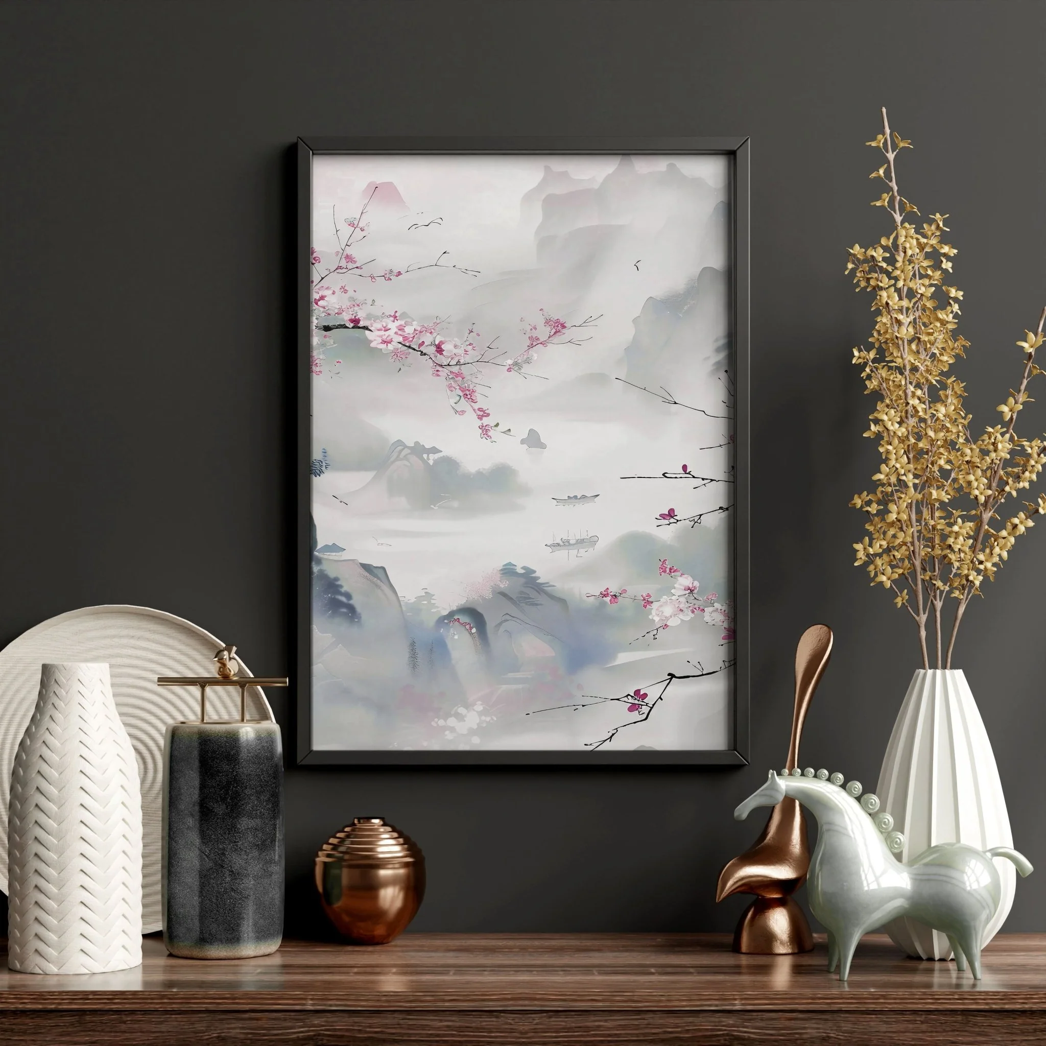 Large Modern Wall Art | Set of 3 Chinoiserie Wall art Prints - Image 10