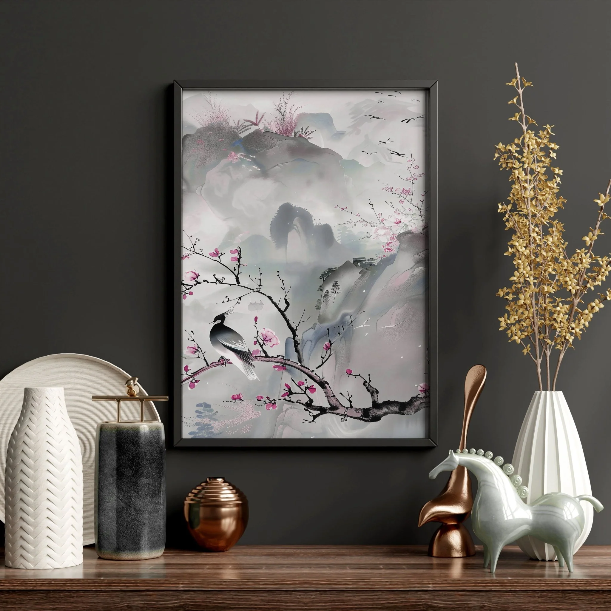 Large Modern Wall Art | Set of 3 Chinoiserie Wall art Prints - Image 11