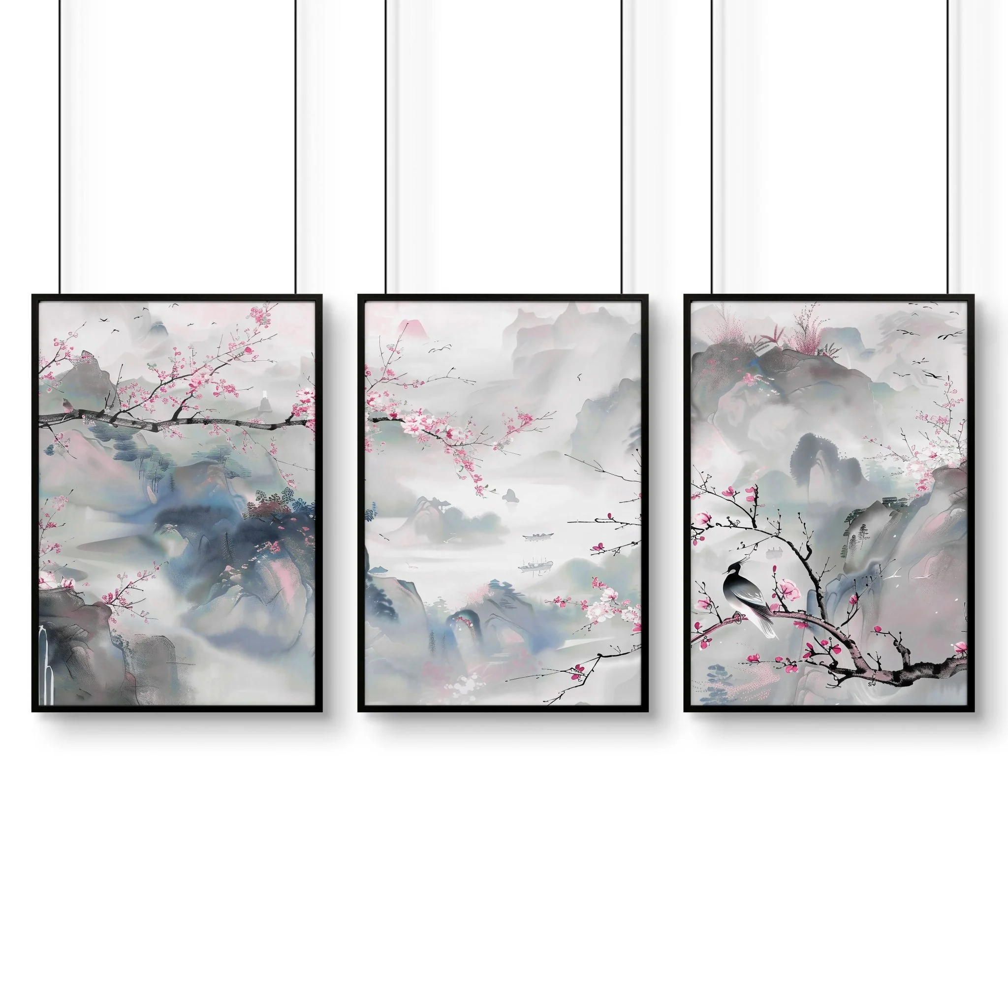 Large Modern Wall Art | Set of 3 Chinoiserie Wall art Prints - Image 12