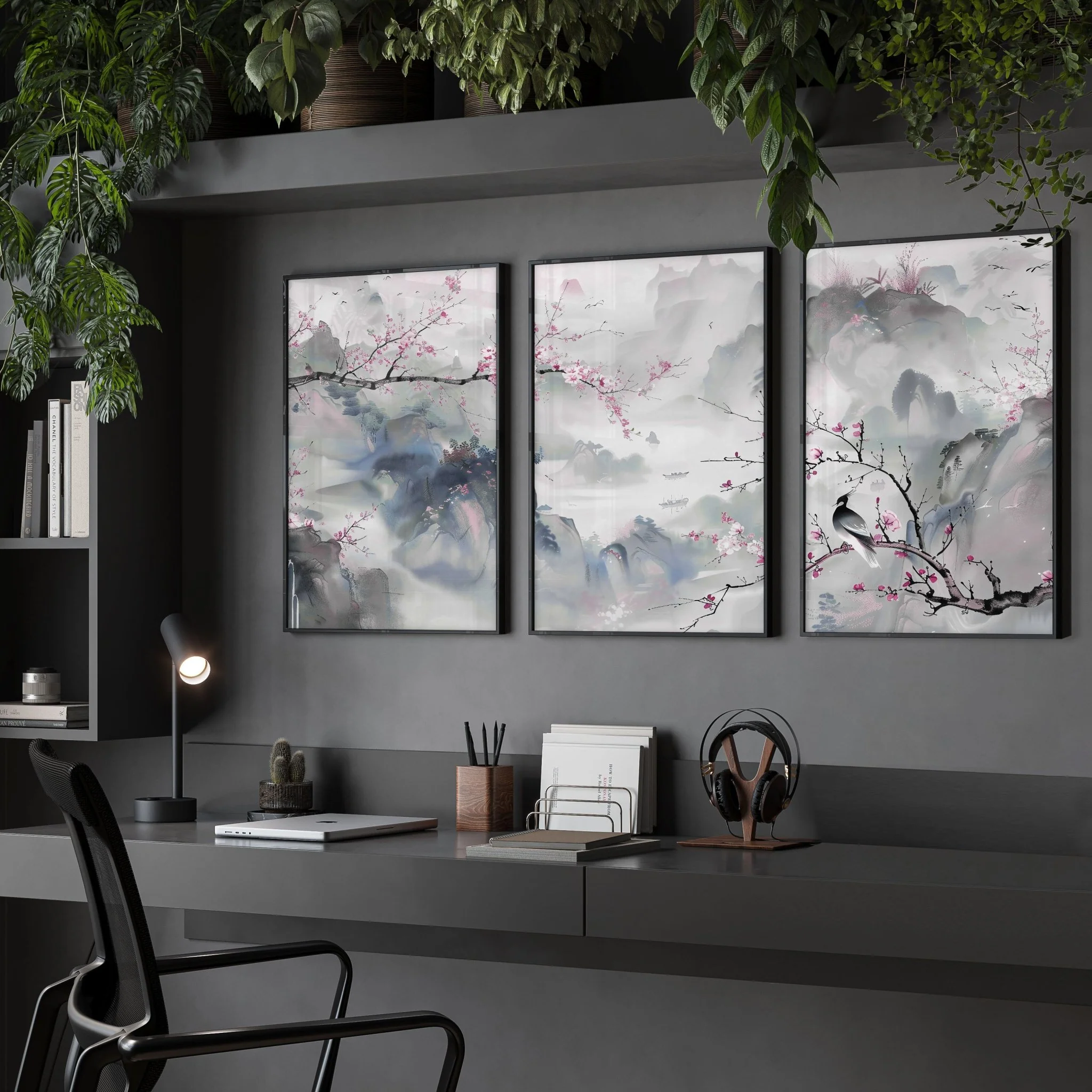 Large Modern Wall Art | Set of 3 Chinoiserie Wall art Prints - Image 2