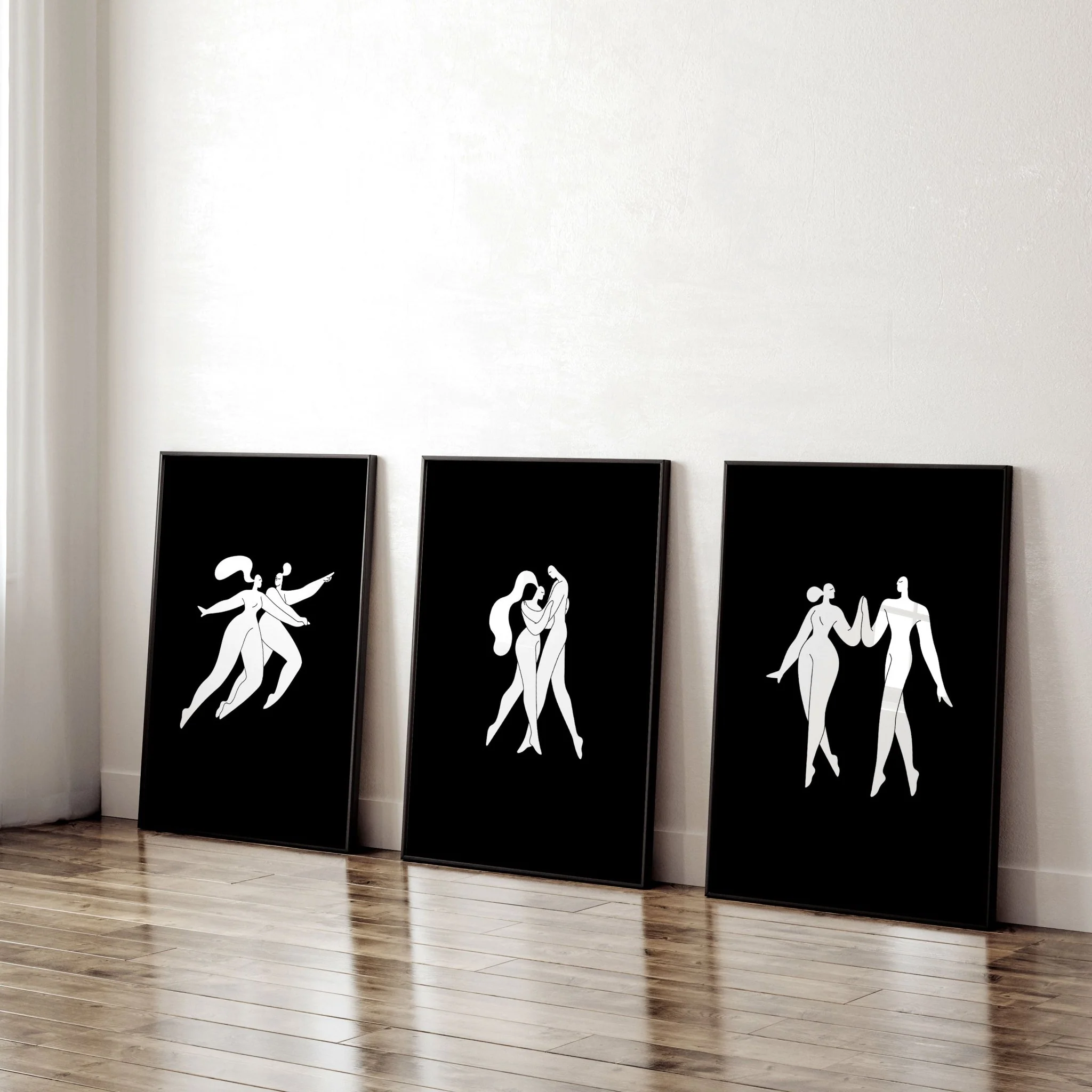 Large Paintings For Living Room | Set of 3 Boho Women Wall art Prints - Image 8