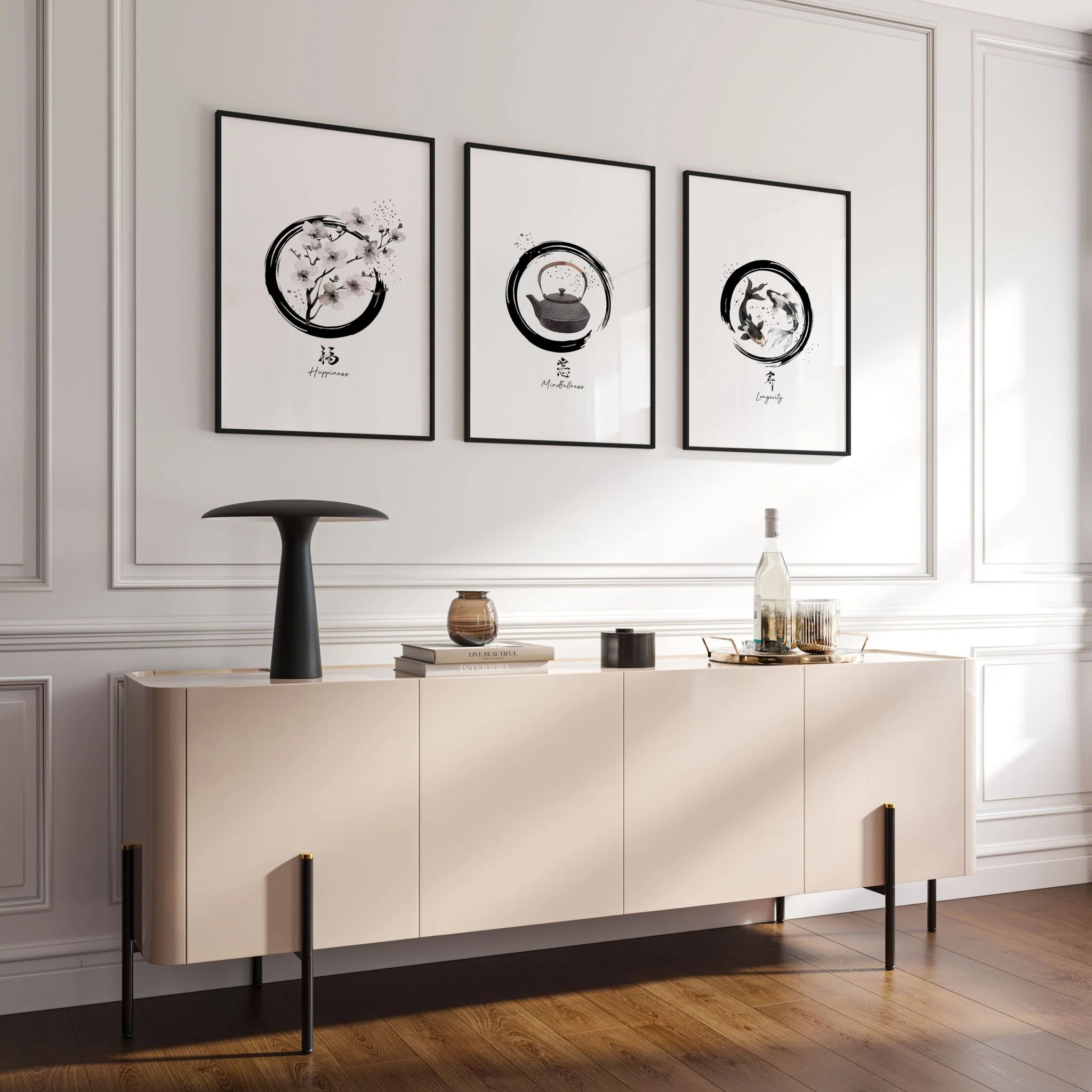 Large Paintings For Living Room Wall | Set of 3 wall art prints - Image 3