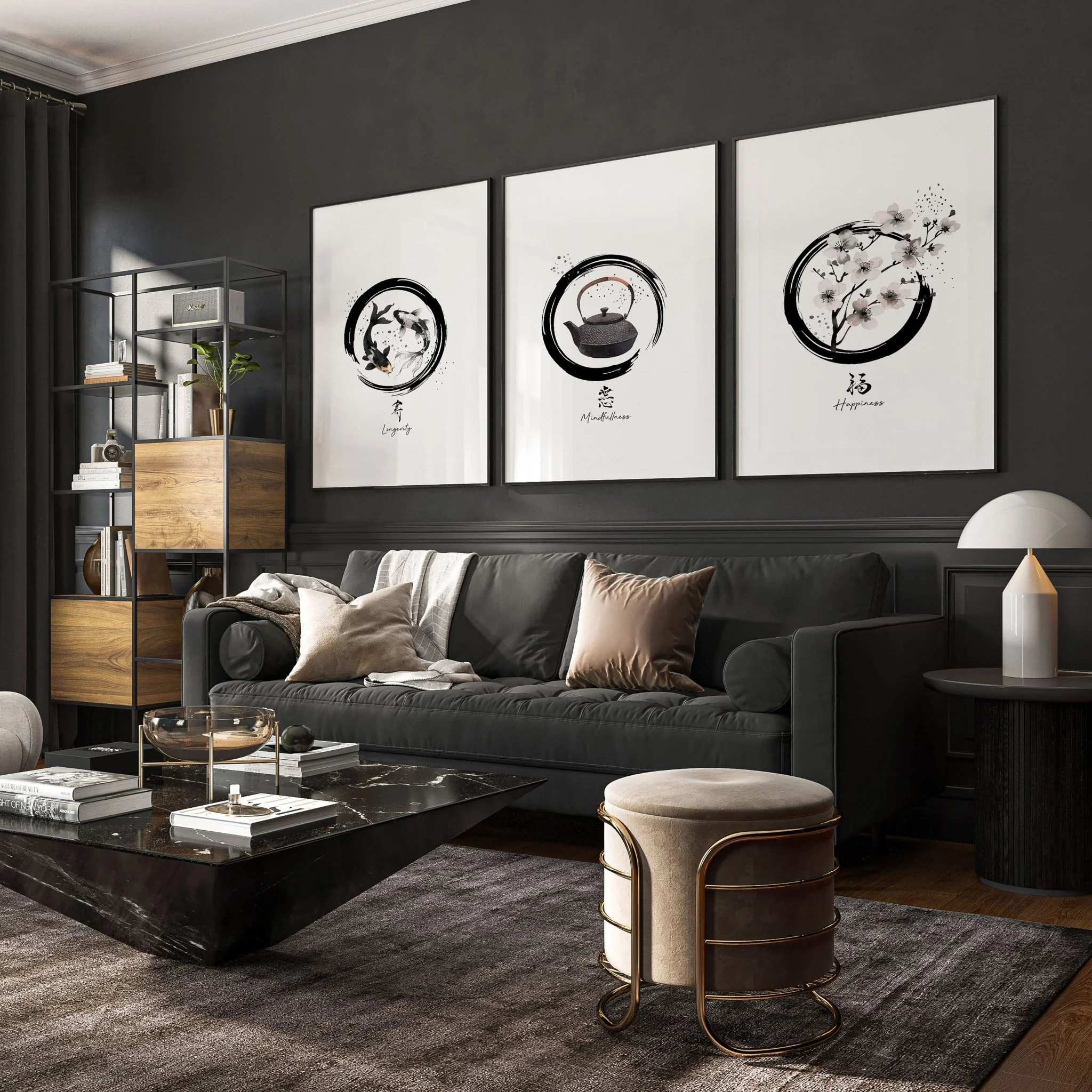 Large Paintings For Living Room Wall | Set of 3 wall art prints - Image 6