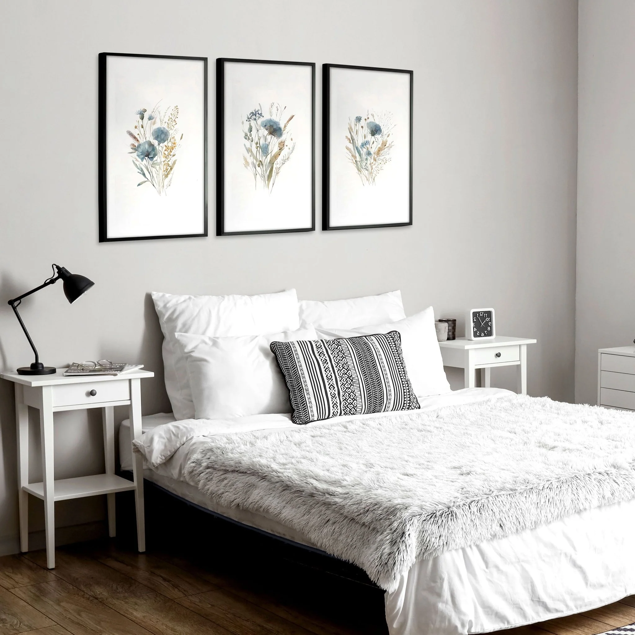 Large Picture For Bedroom | Set of 3 Botanical Art Prints - Image 4