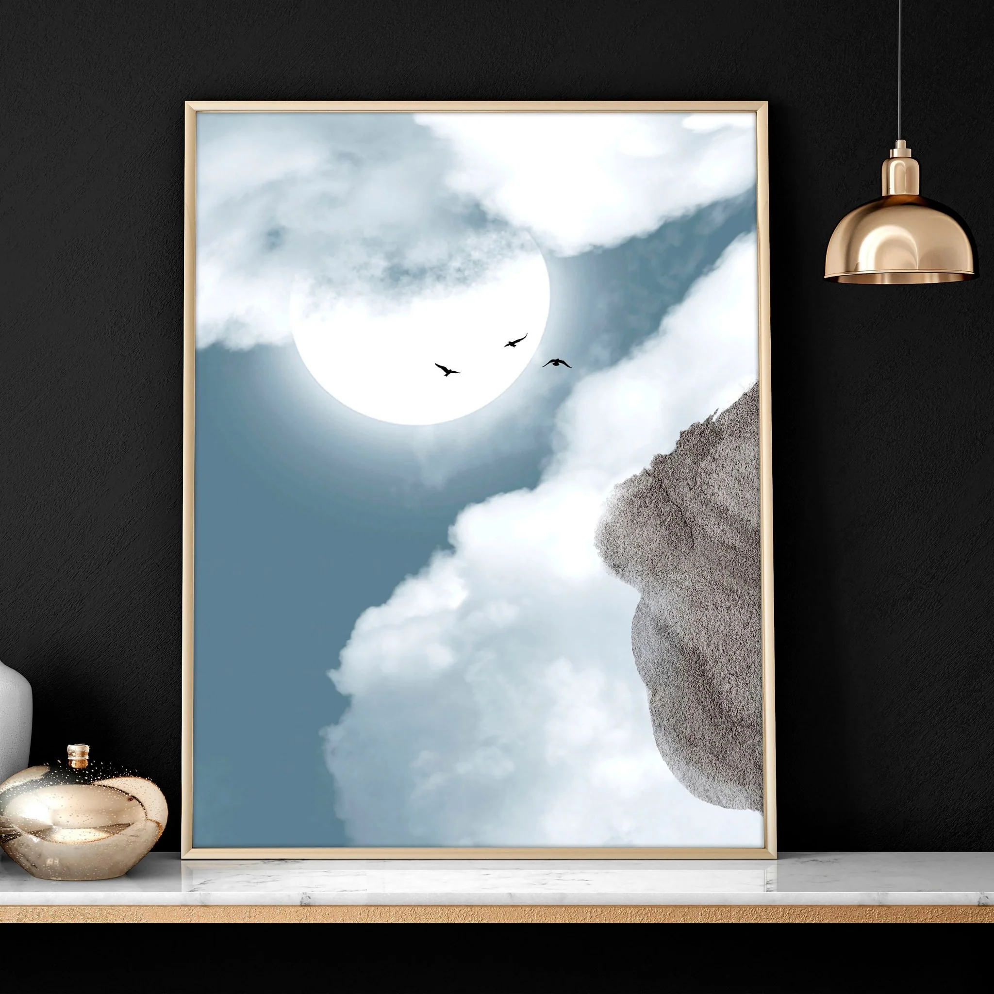 Large picture for living room | set of 3 framed wall art - Image 3
