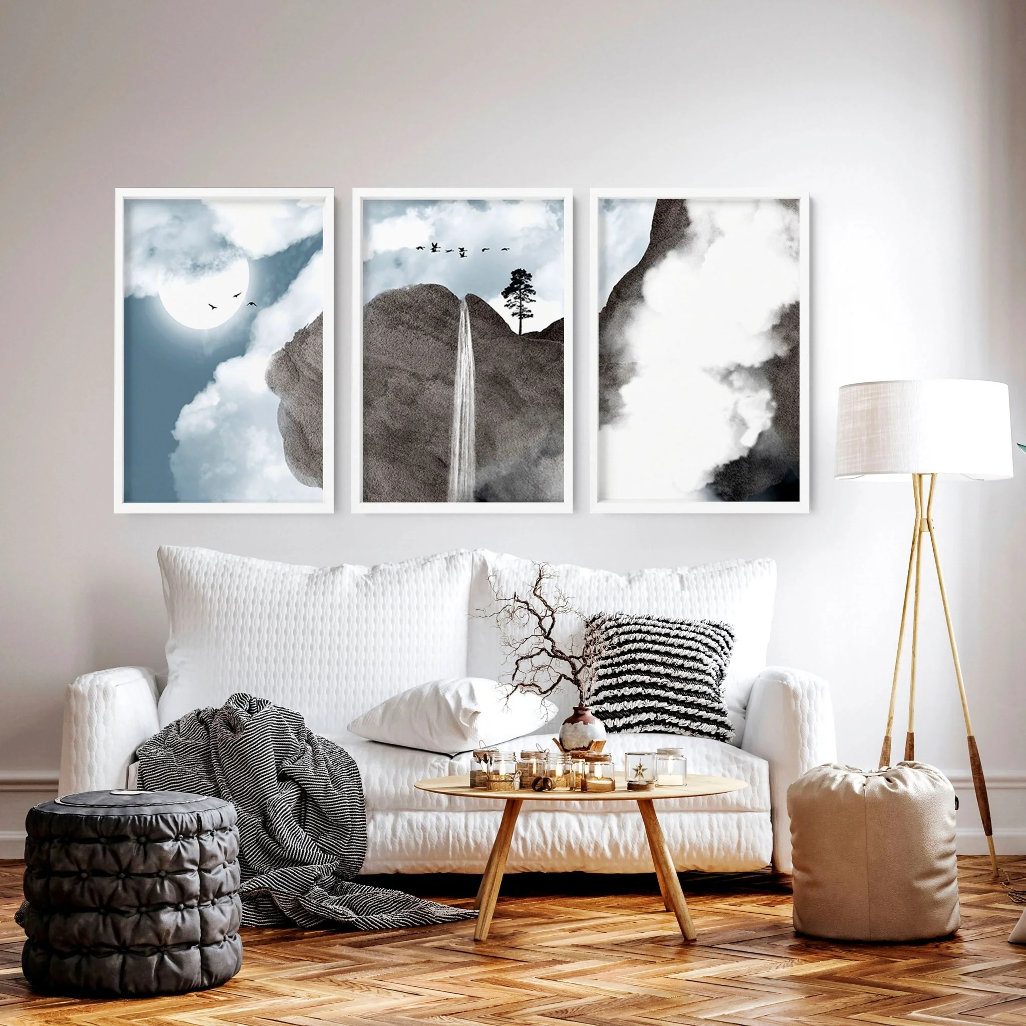 Large picture for living room | set of 3 framed wall art - Image 7