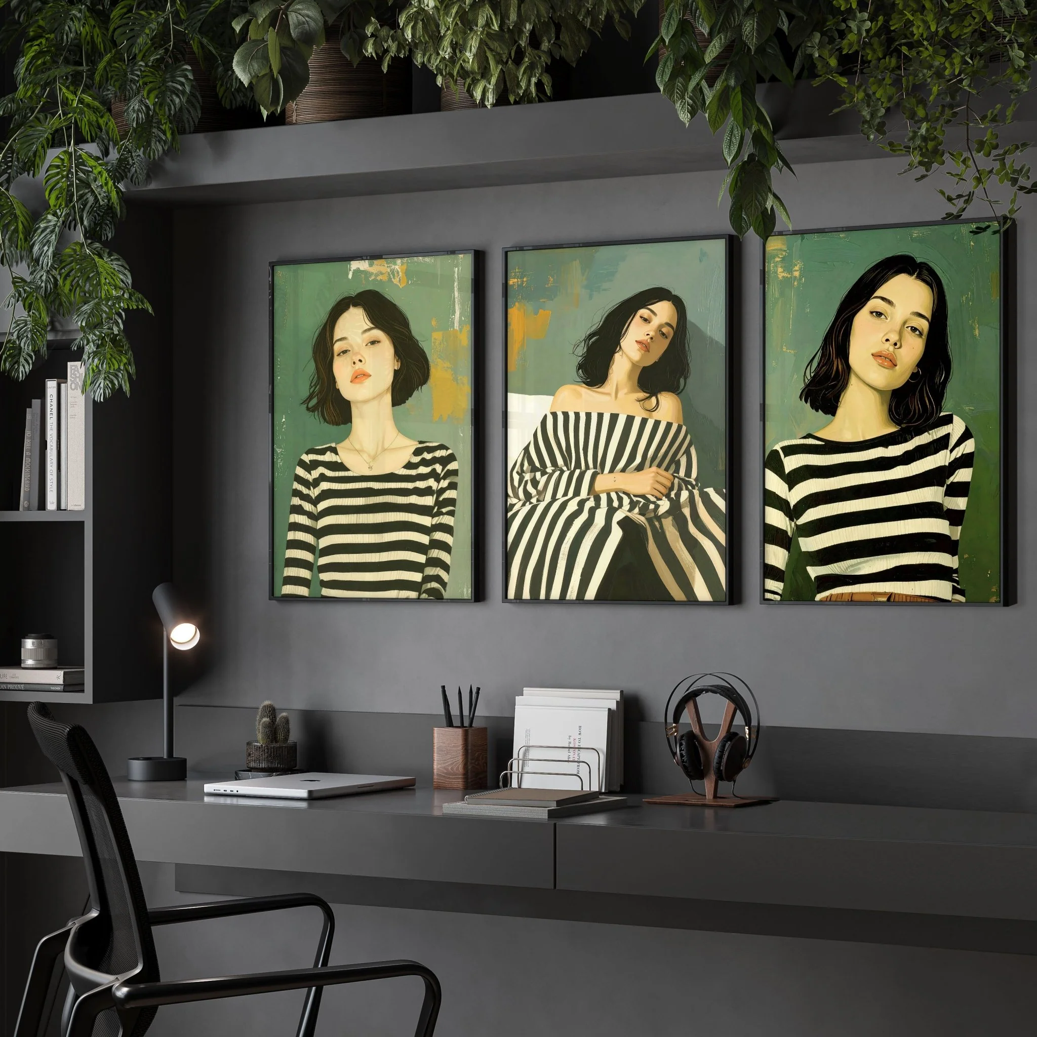 Large Picture Frames For Walls | Set of 3 Boho Women Wall art Prints - Image 3