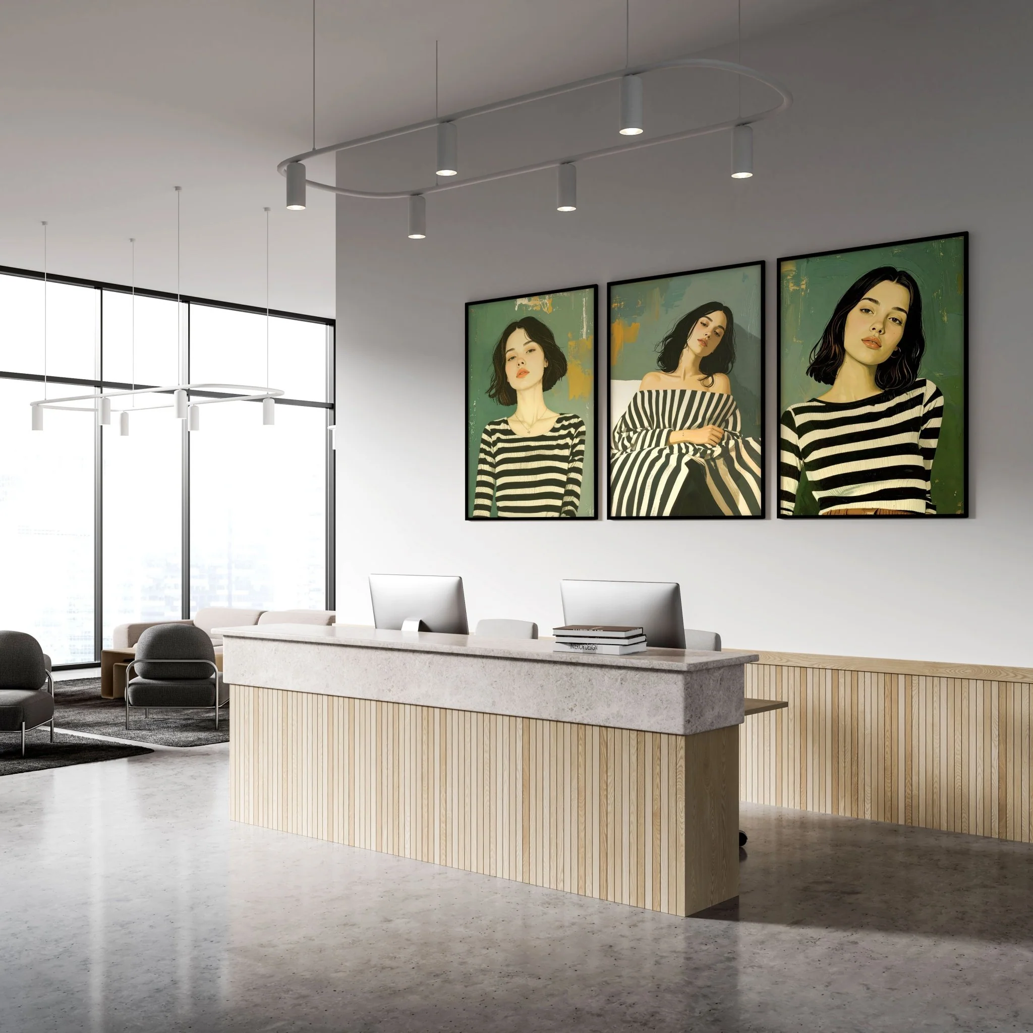 Large Picture Frames For Walls | Set of 3 Boho Women Wall art Prints - Image 4