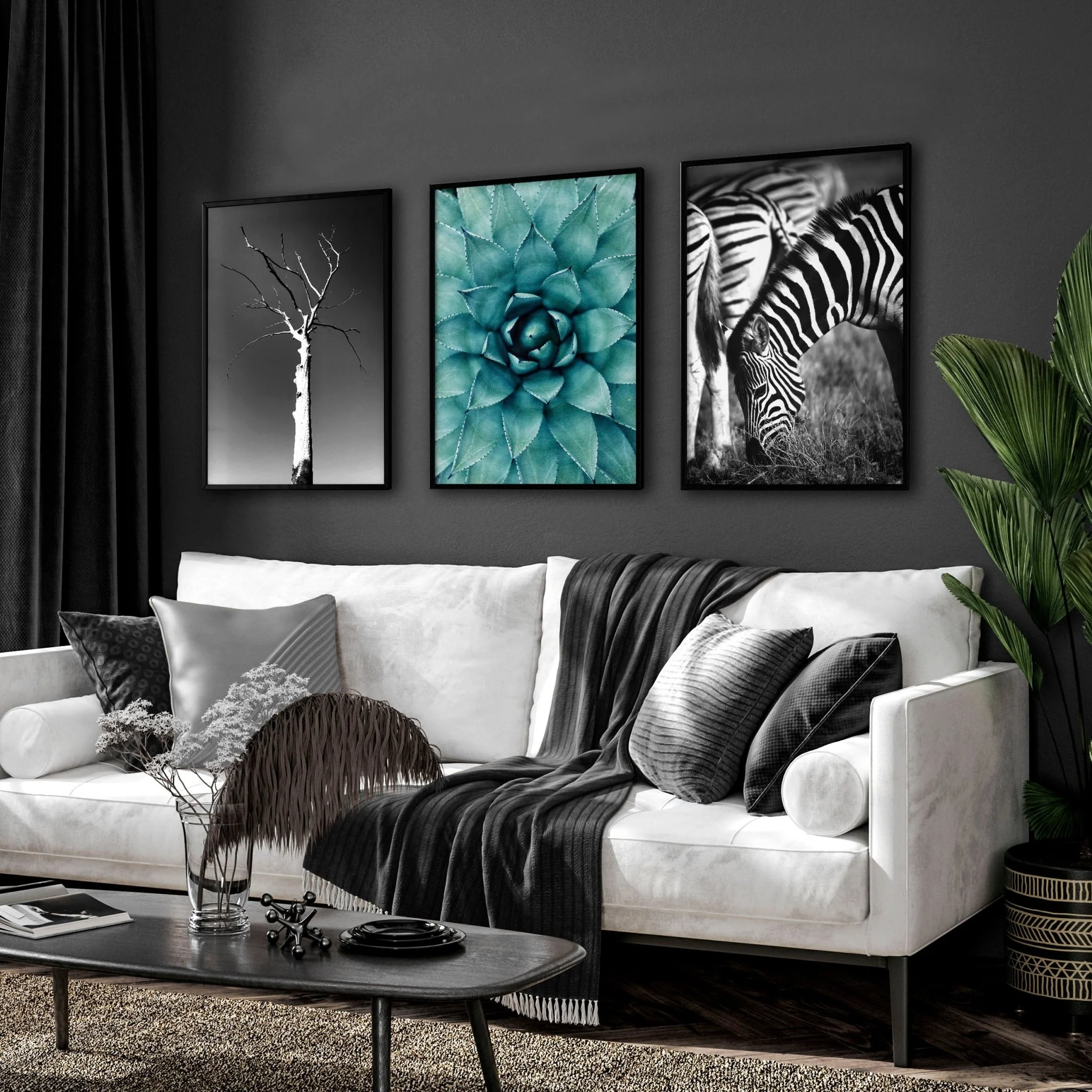 Large Picture Living Room | Set of 3 African Wildlife Wall art Prints - Image 3