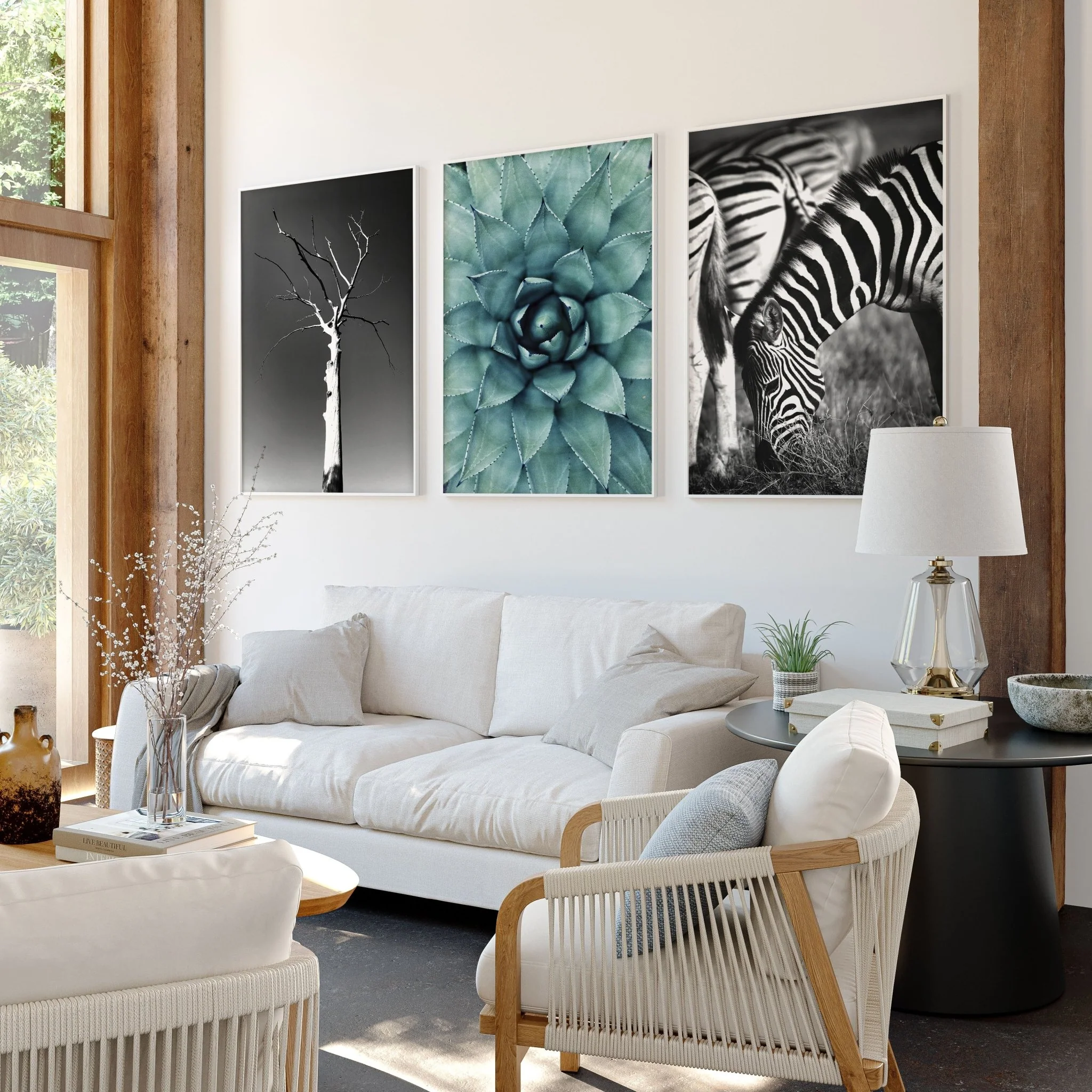 Large Picture Living Room | Set of 3 African Wildlife Wall art Prints - Image 4