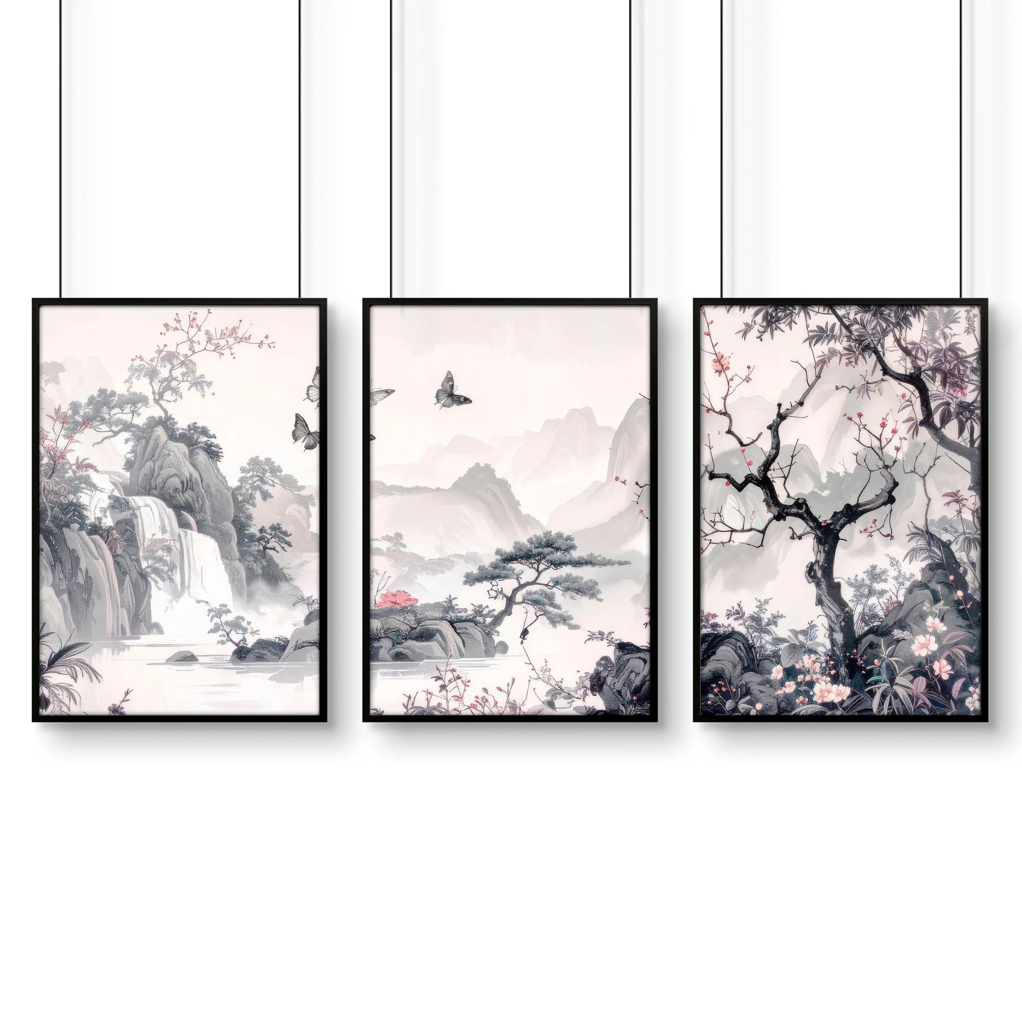 Large Picture Prints | Set of 3 Chinoiserie Wall art Prints - Image 10