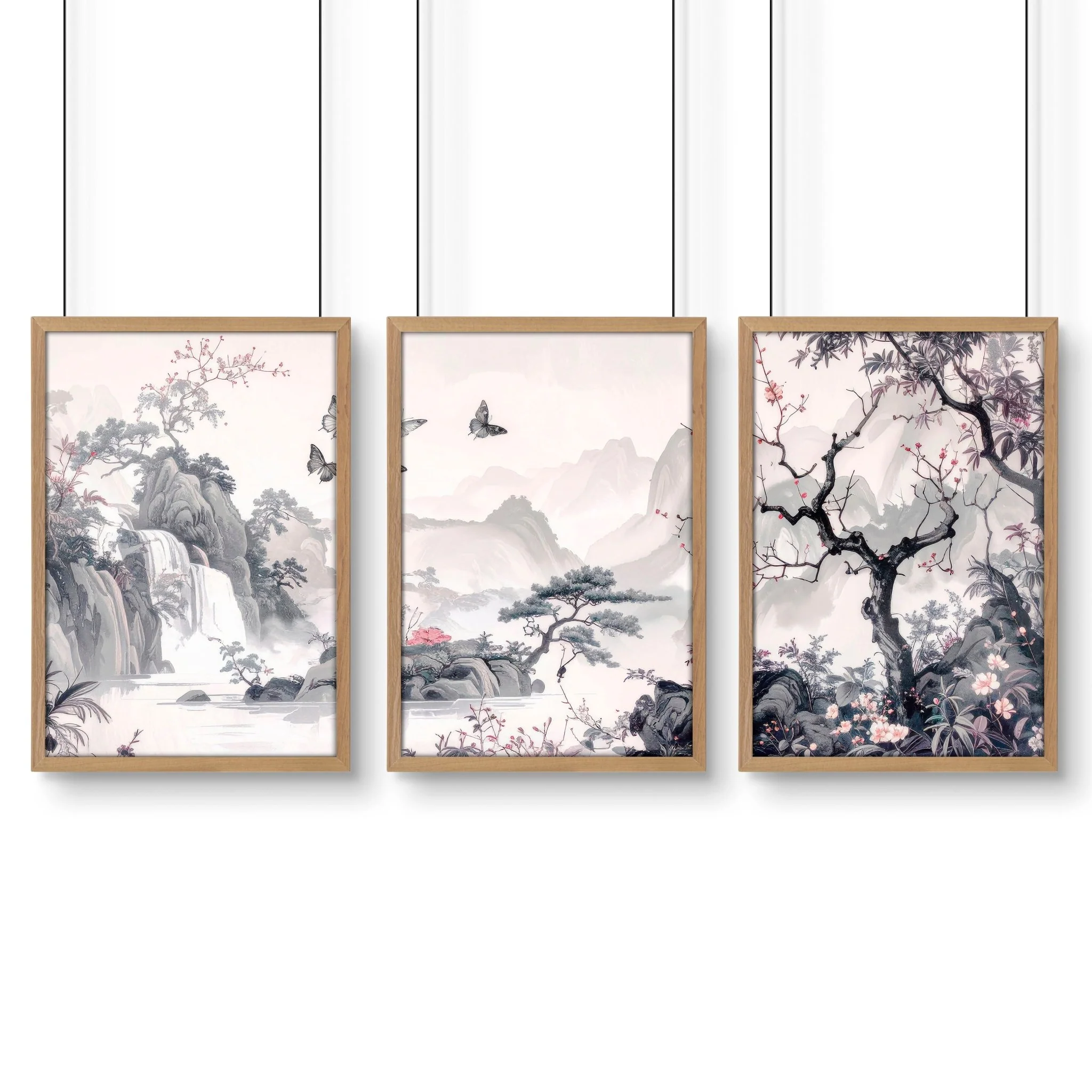 Large Picture Prints | Set of 3 Chinoiserie Wall art Prints - Image 11