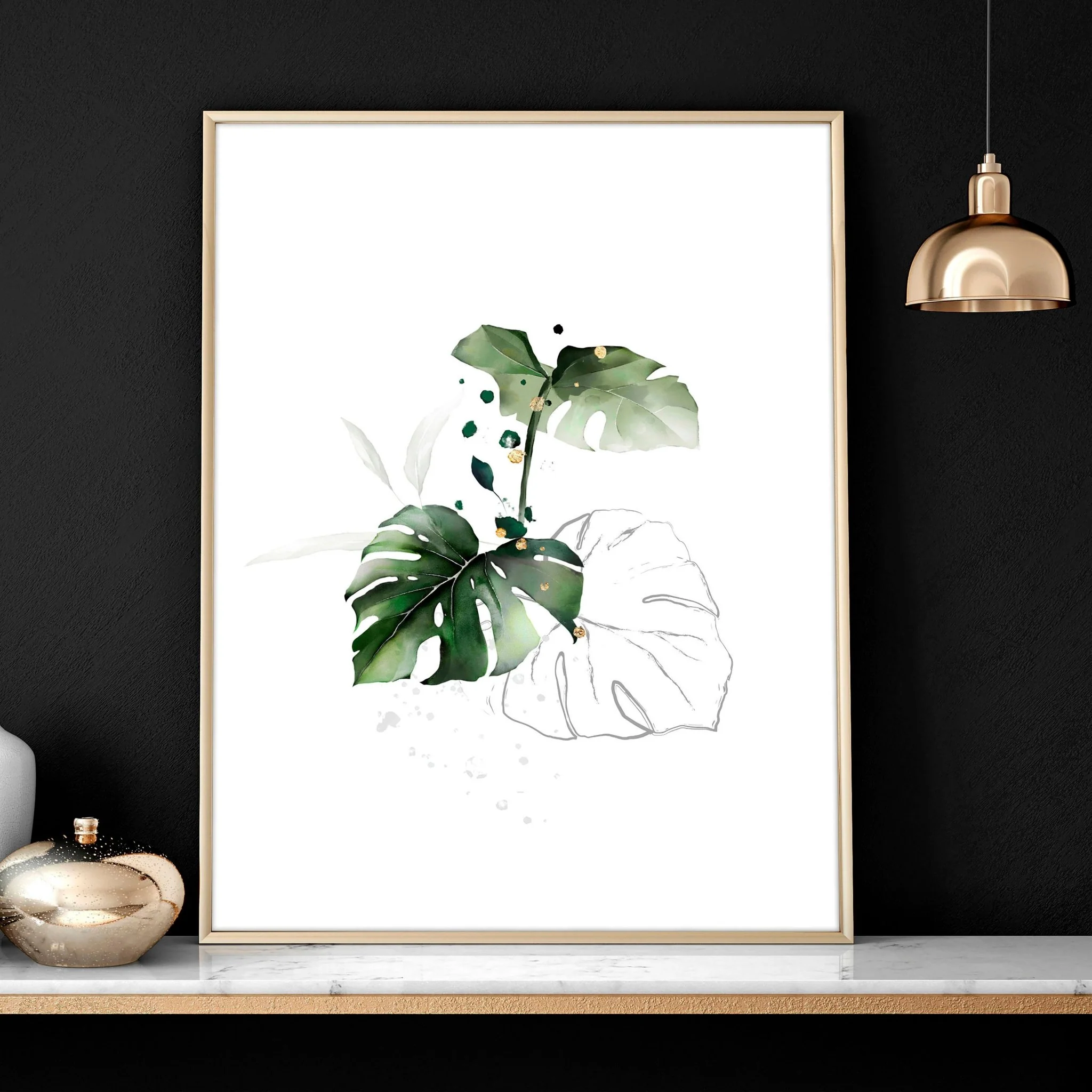 Large pictures for the living room | set of 3 framed wall art - Image 4