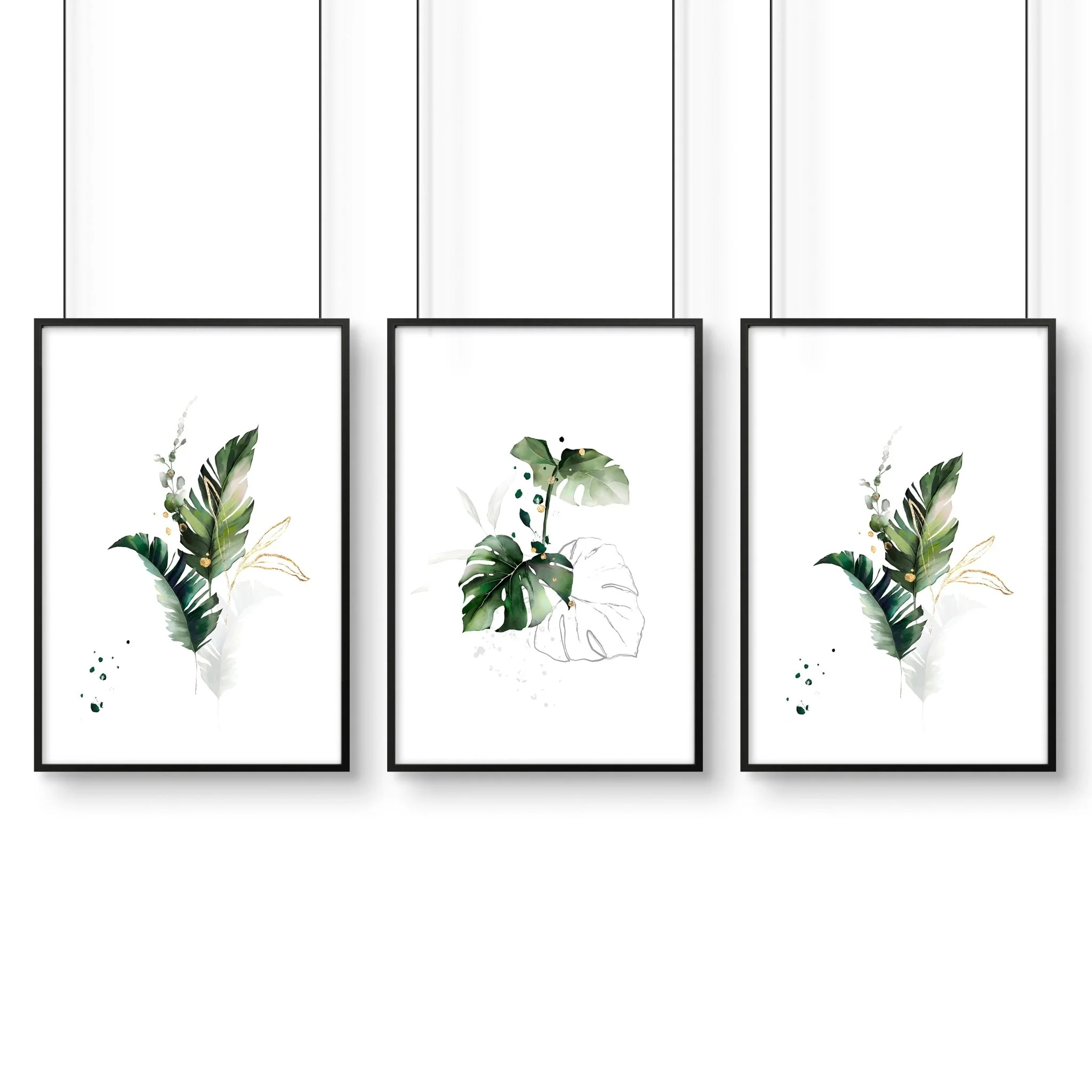 Large pictures for the living room | set of 3 framed wall art - Image 8