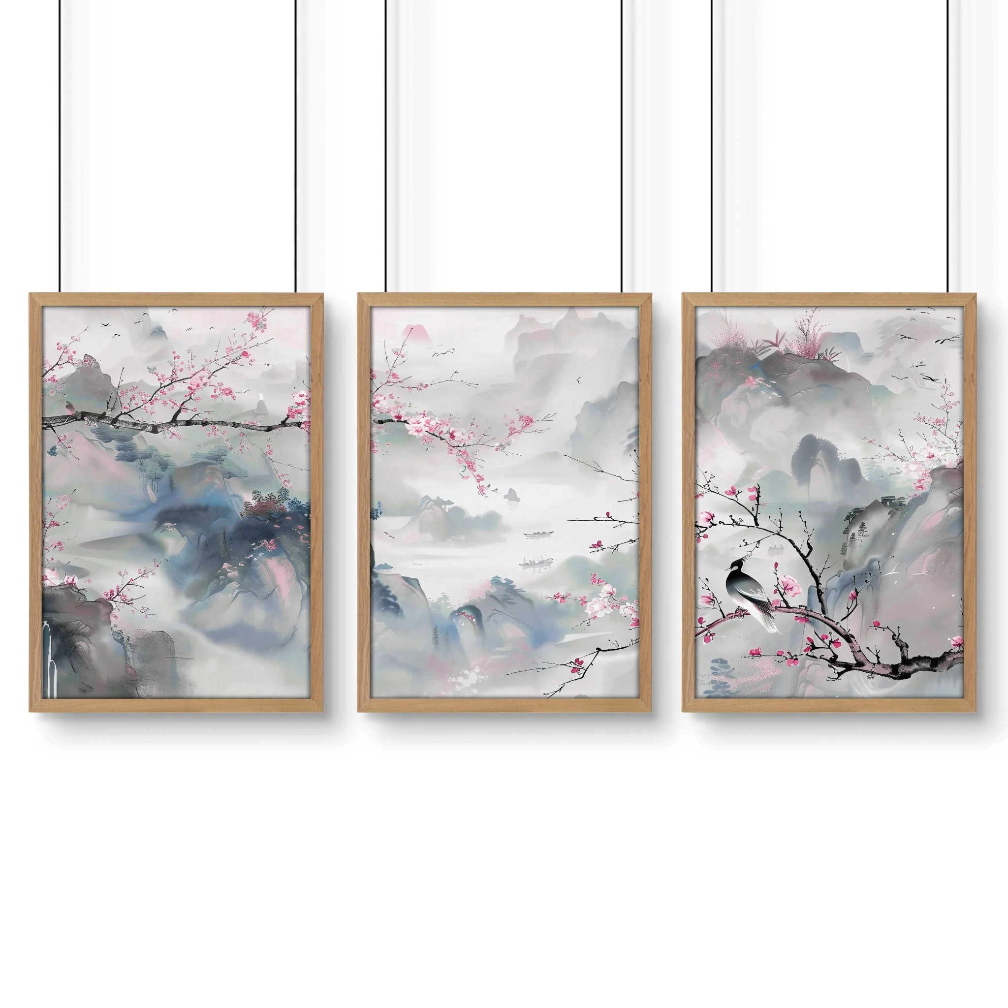 Large Print For Wall | Set of 3 Chinoiserie Wall art Prints - Image 10