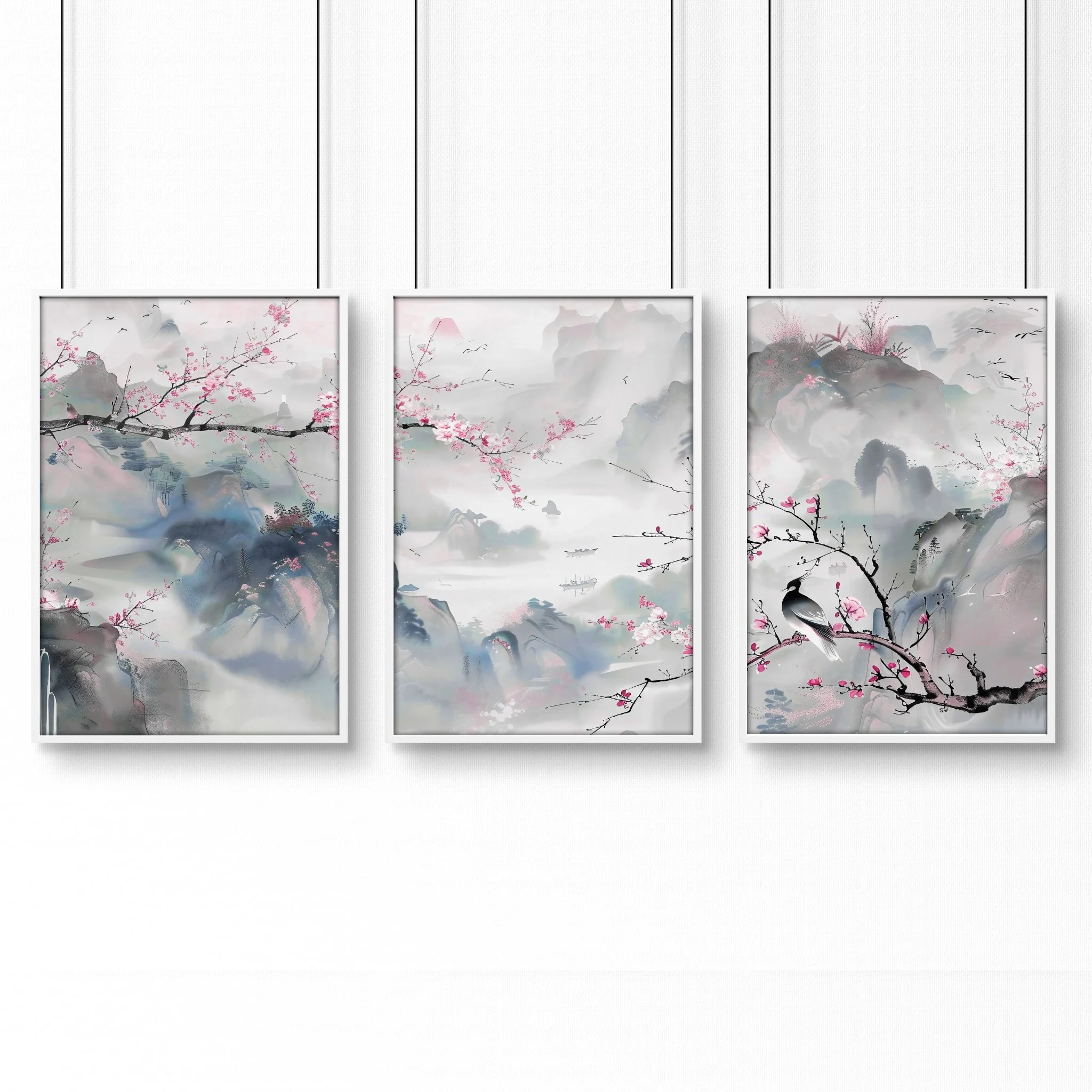 Large Print For Wall | Set of 3 Chinoiserie Wall art Prints - Image 11