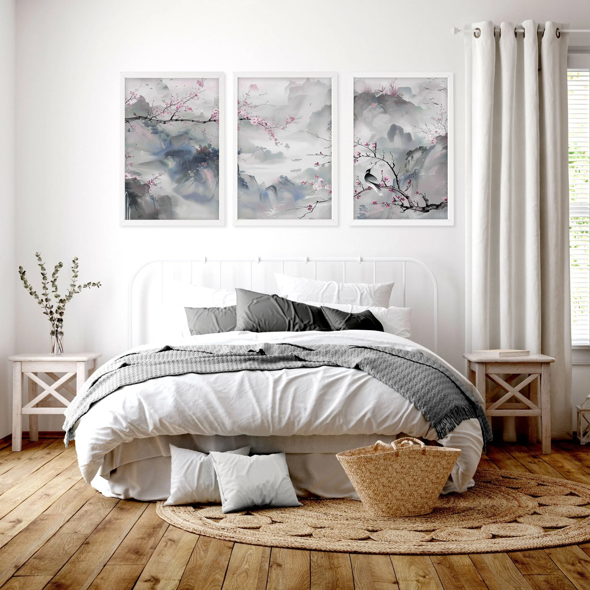 Large Print For Wall | Set of 3 Chinoiserie Wall art Prints - Image 3
