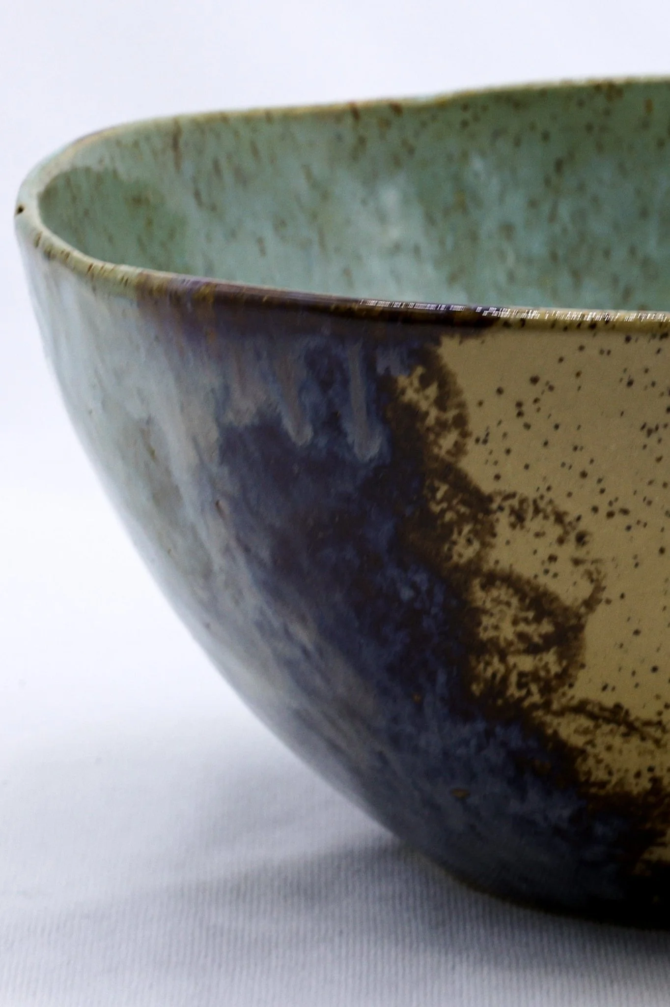 Large Saltwater Lavender Handmade Ceramic Stoneware Dinner Bowl - Image 3