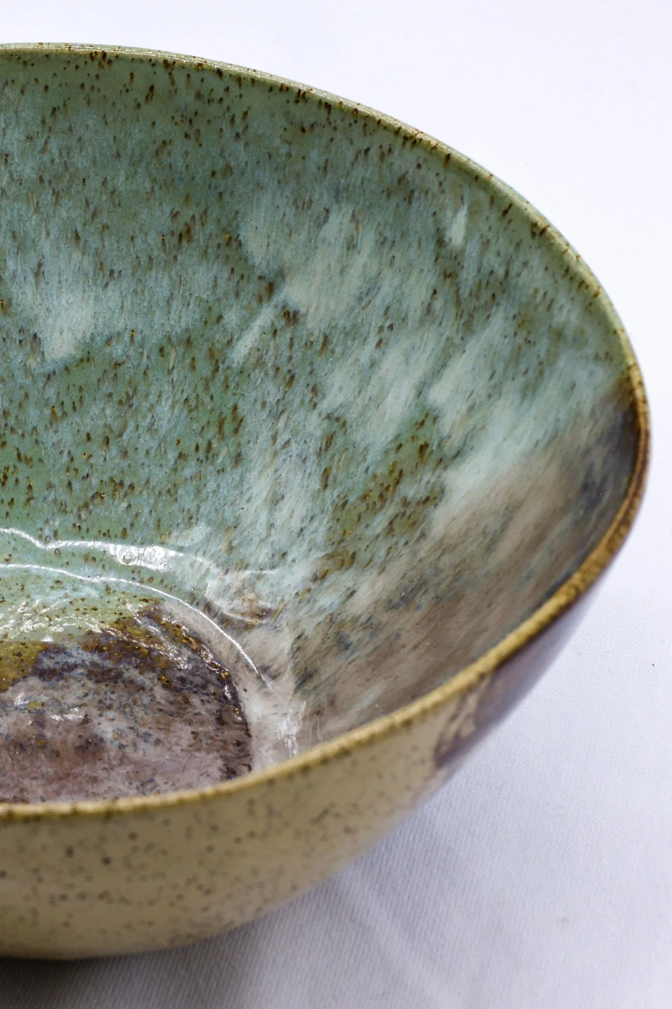 Large Saltwater Lavender Handmade Ceramic Stoneware Dinner Bowl - Image 4