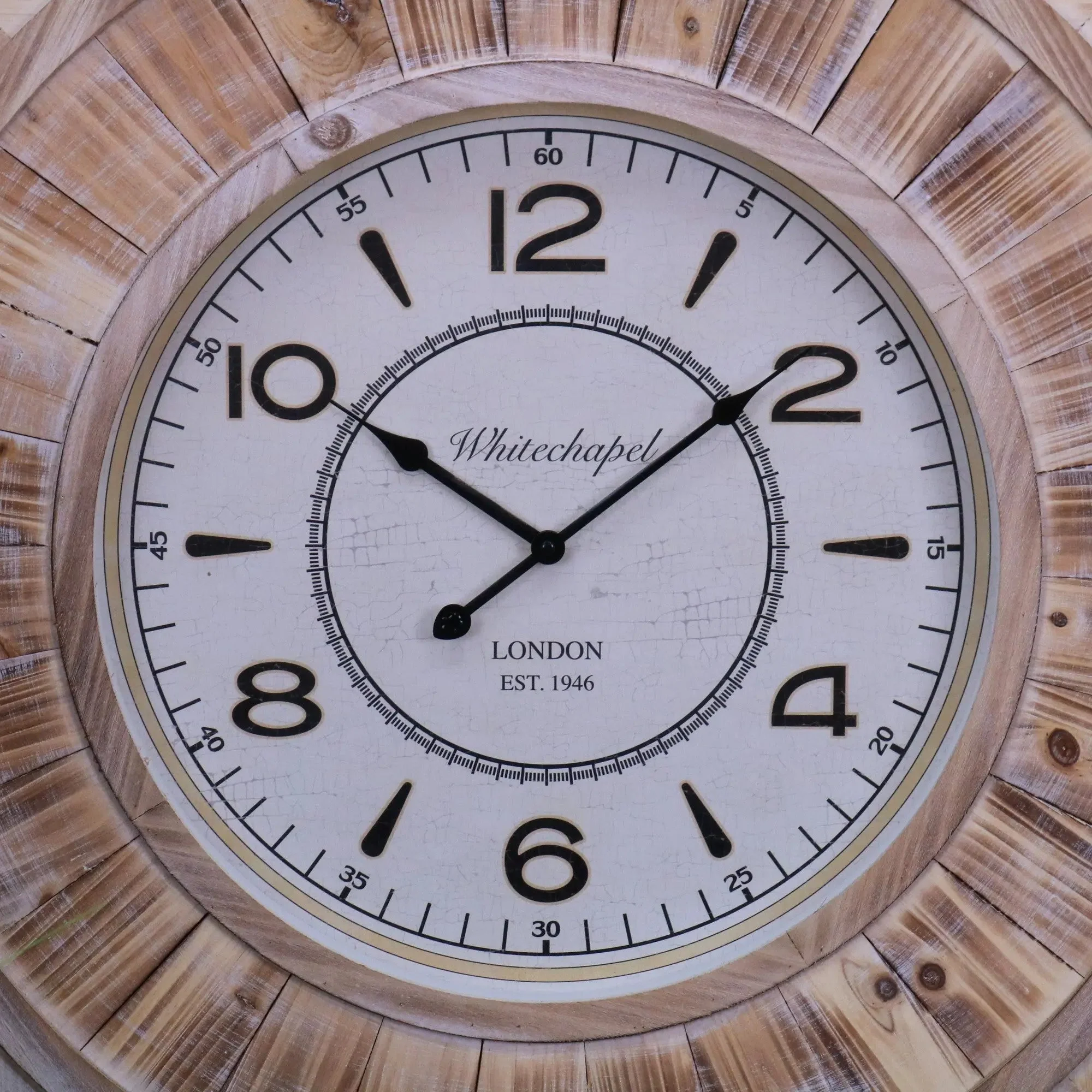 Large Square Wall Clock 80cm Antique Style - Image 3