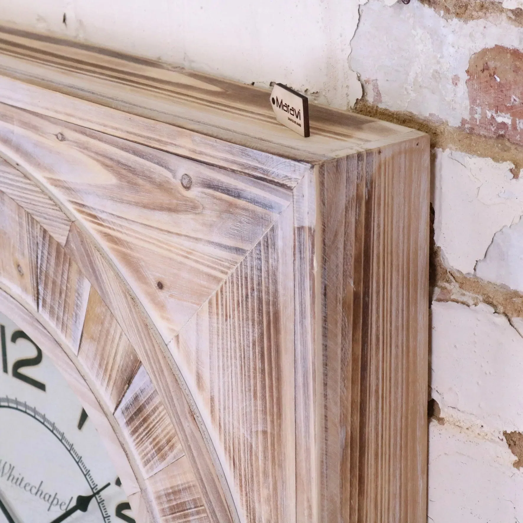 Large Square Wall Clock 80cm Antique Style - Image 5