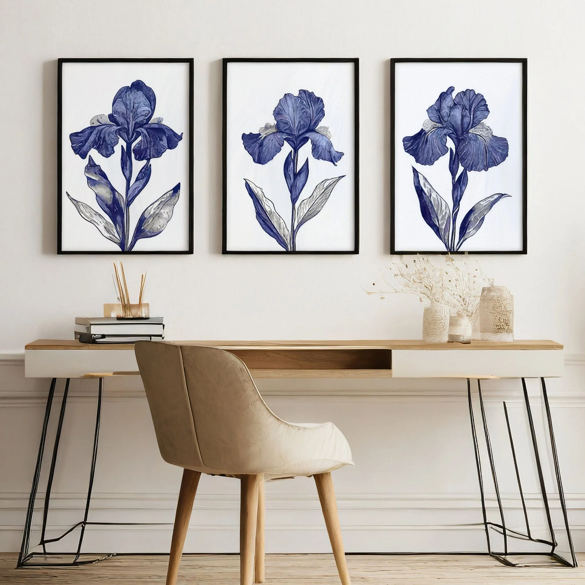 Large Wall Hanging | Set of 3 Botanical Wall art Prints - Image 3