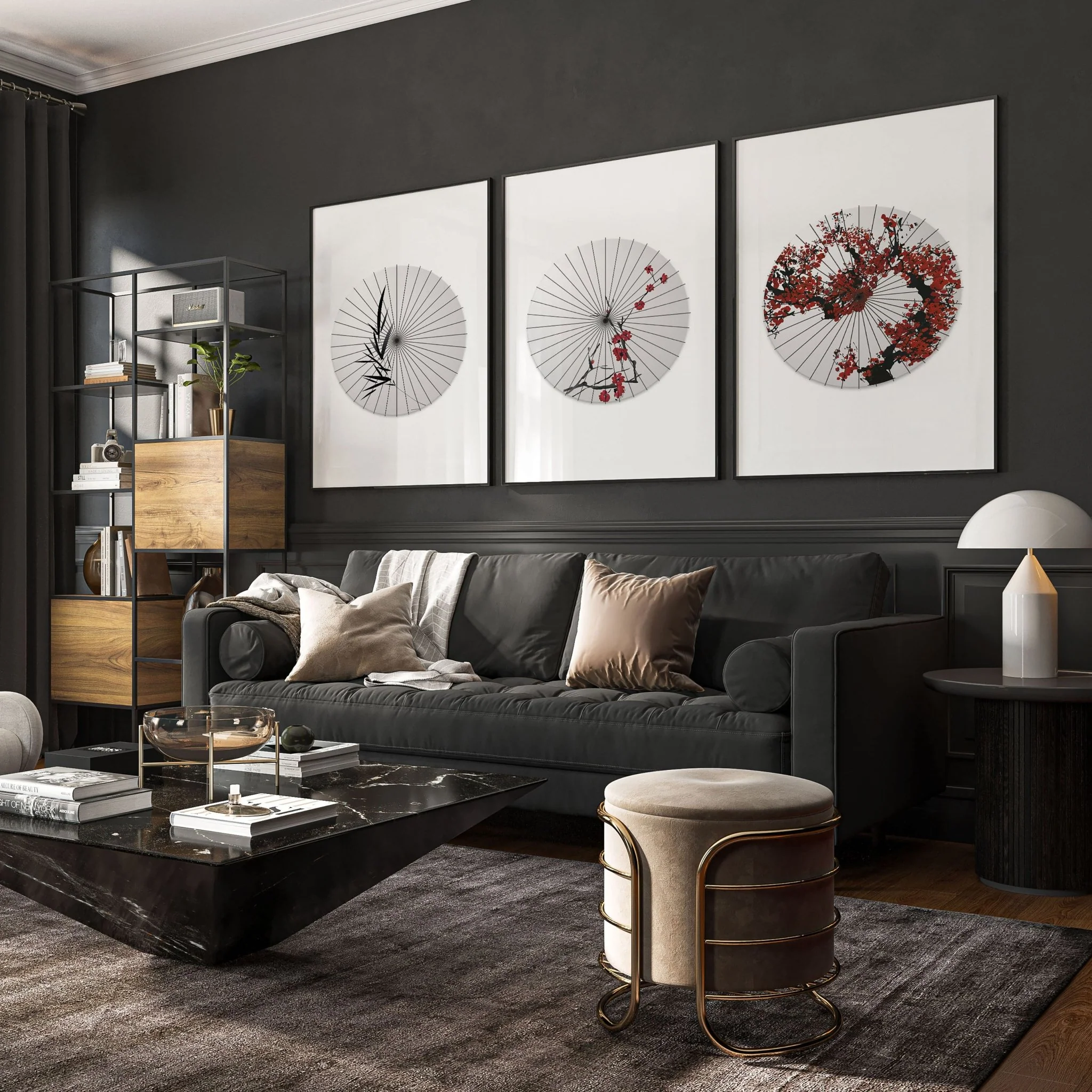 Large Wall Paintings For Living Room | Set of 3 wall art prints - Image 3