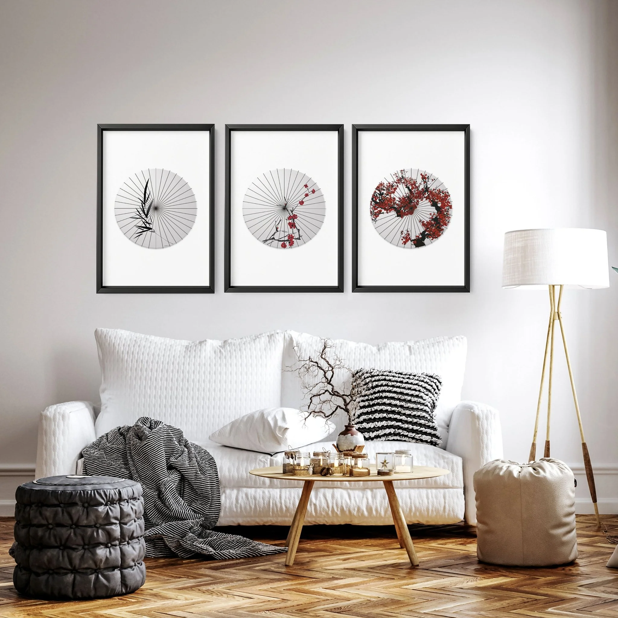 Large Wall Paintings For Living Room | Set of 3 wall art prints - Image 4