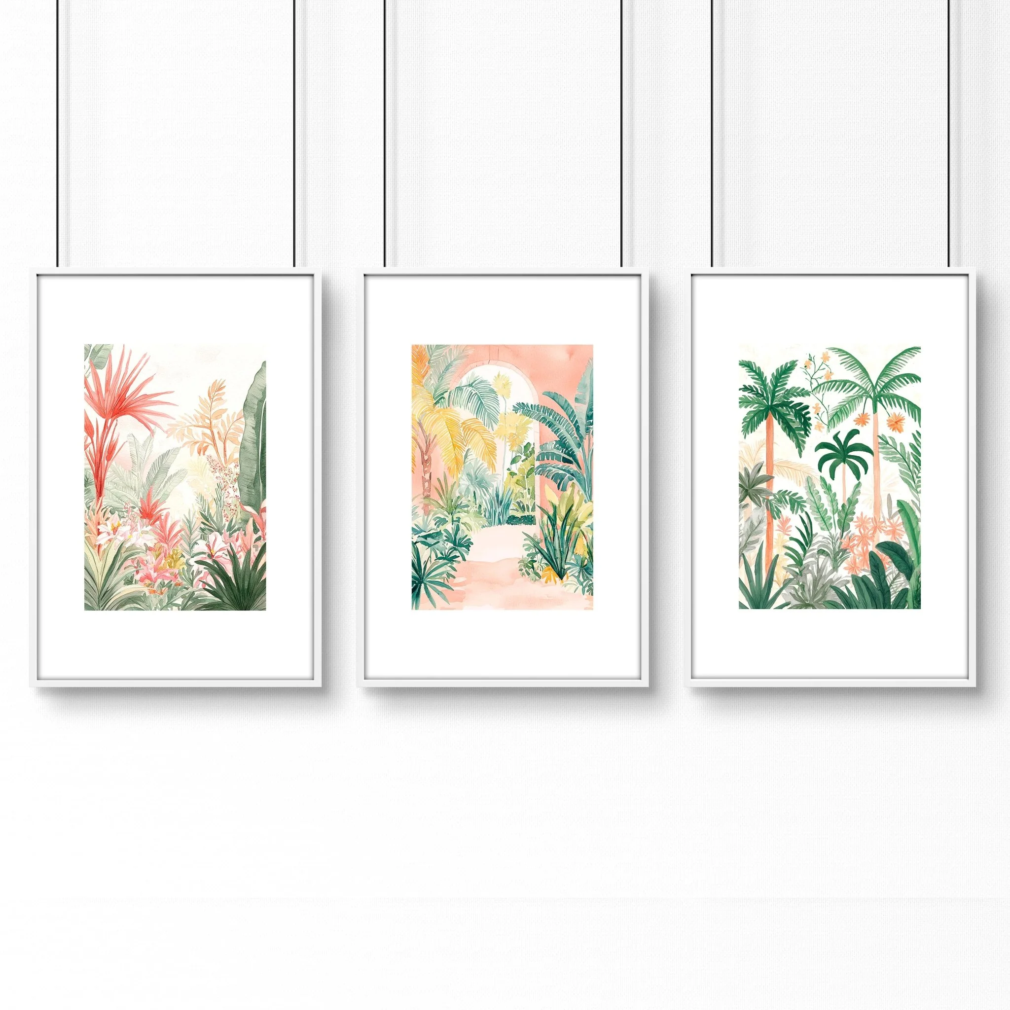 Large Wall Paintings Framed | Set of 3 Beach Decor Wall art Prints - Image 12