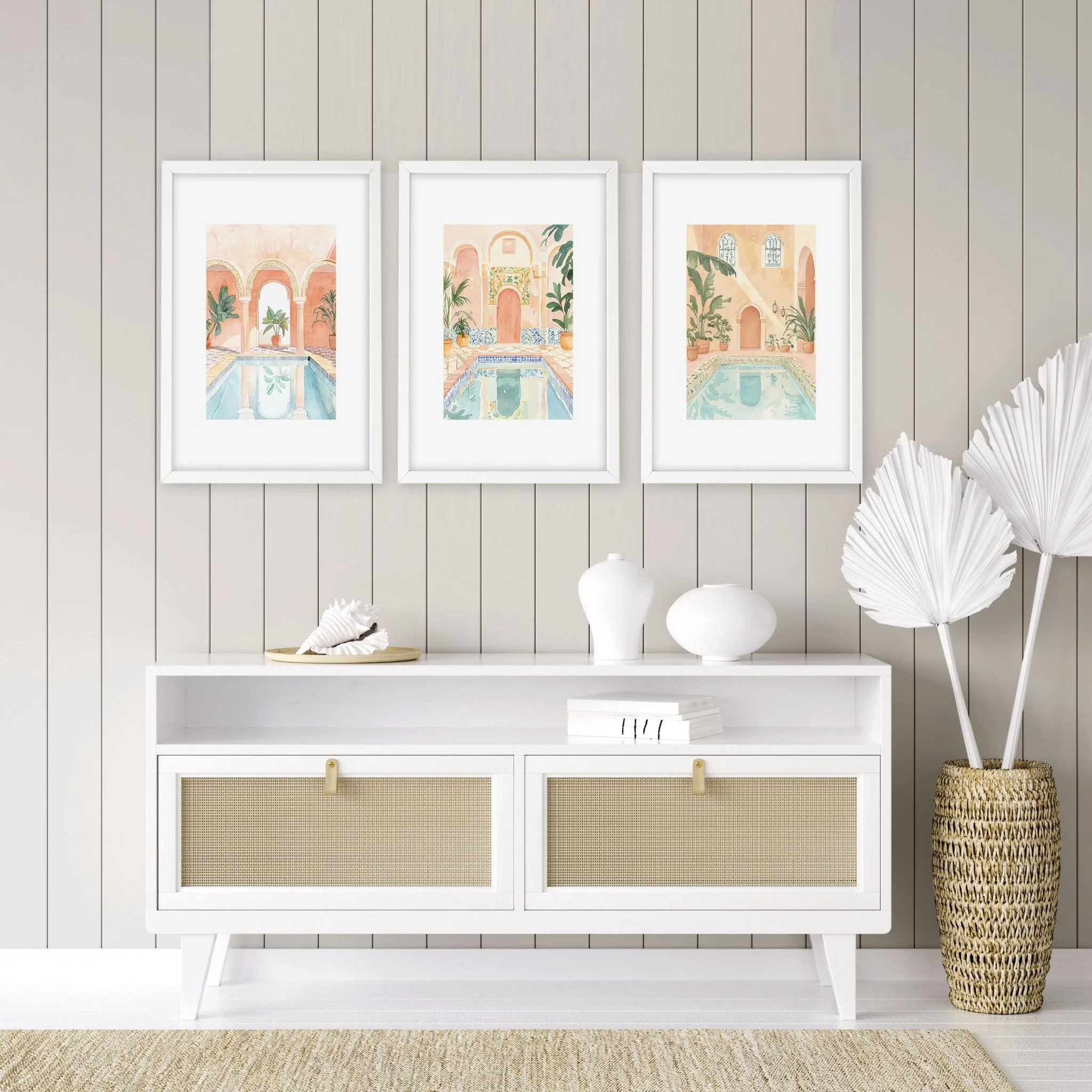 Large Wall Pictures For Living Room | Set of 3 Beach Decor Wall art Prints - Image 6
