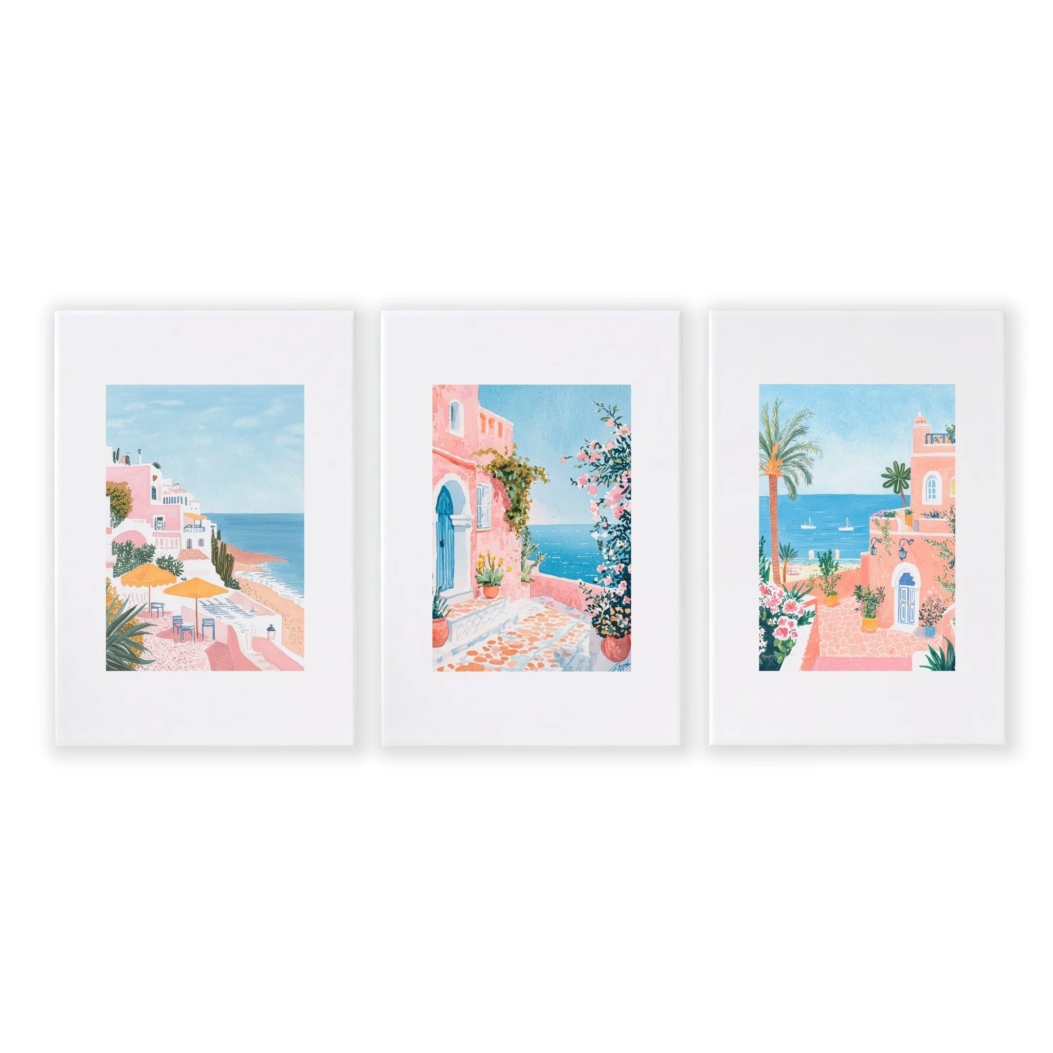 Large Wall Pictures Living Room | Set of 3 Beach Decor Wall art Prints - Image 16