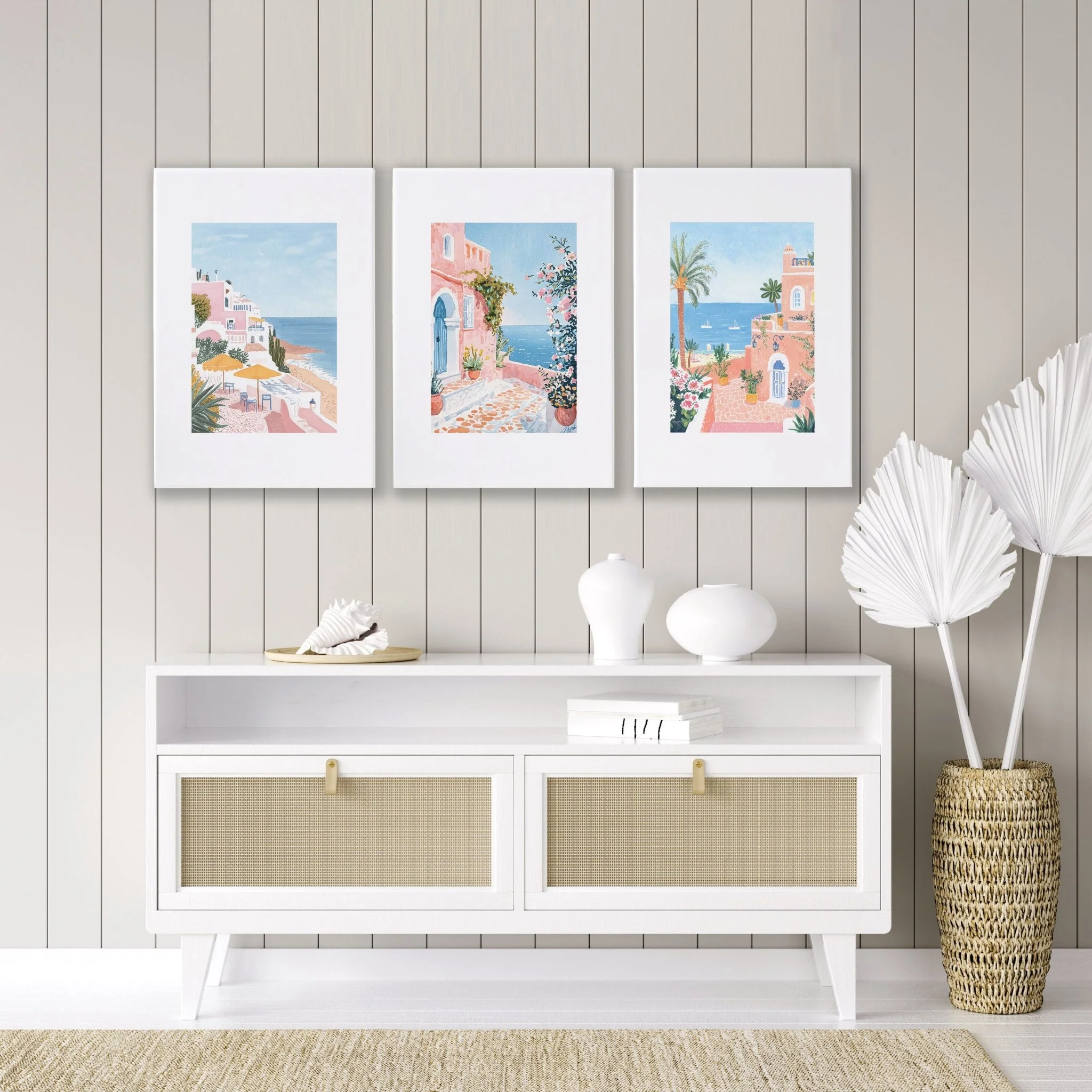 Large Wall Pictures Living Room | Set of 3 Beach Decor Wall art Prints - Image 7