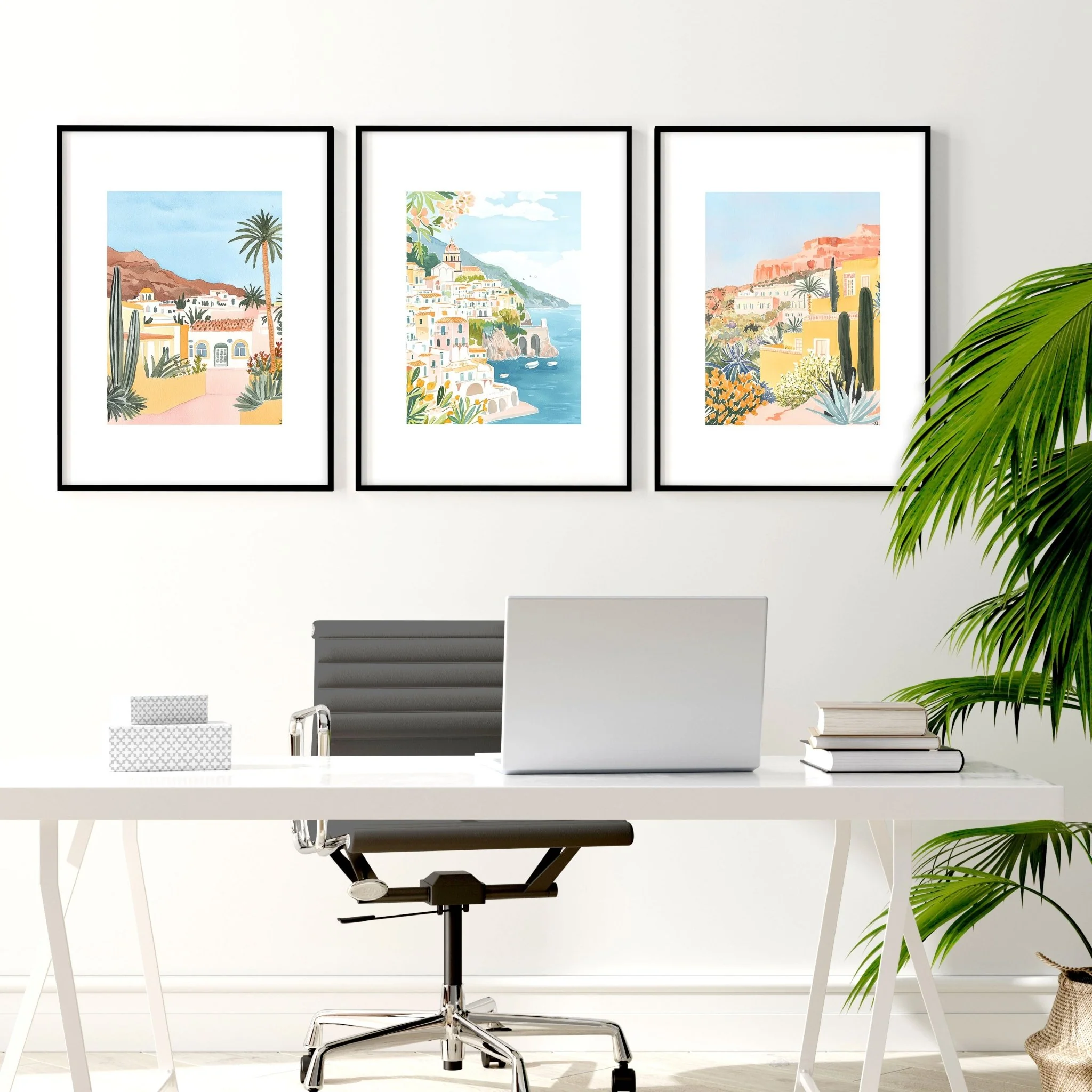Large Wall Pictures | Set of 3 Beach Decor Wall art Prints - Image 4