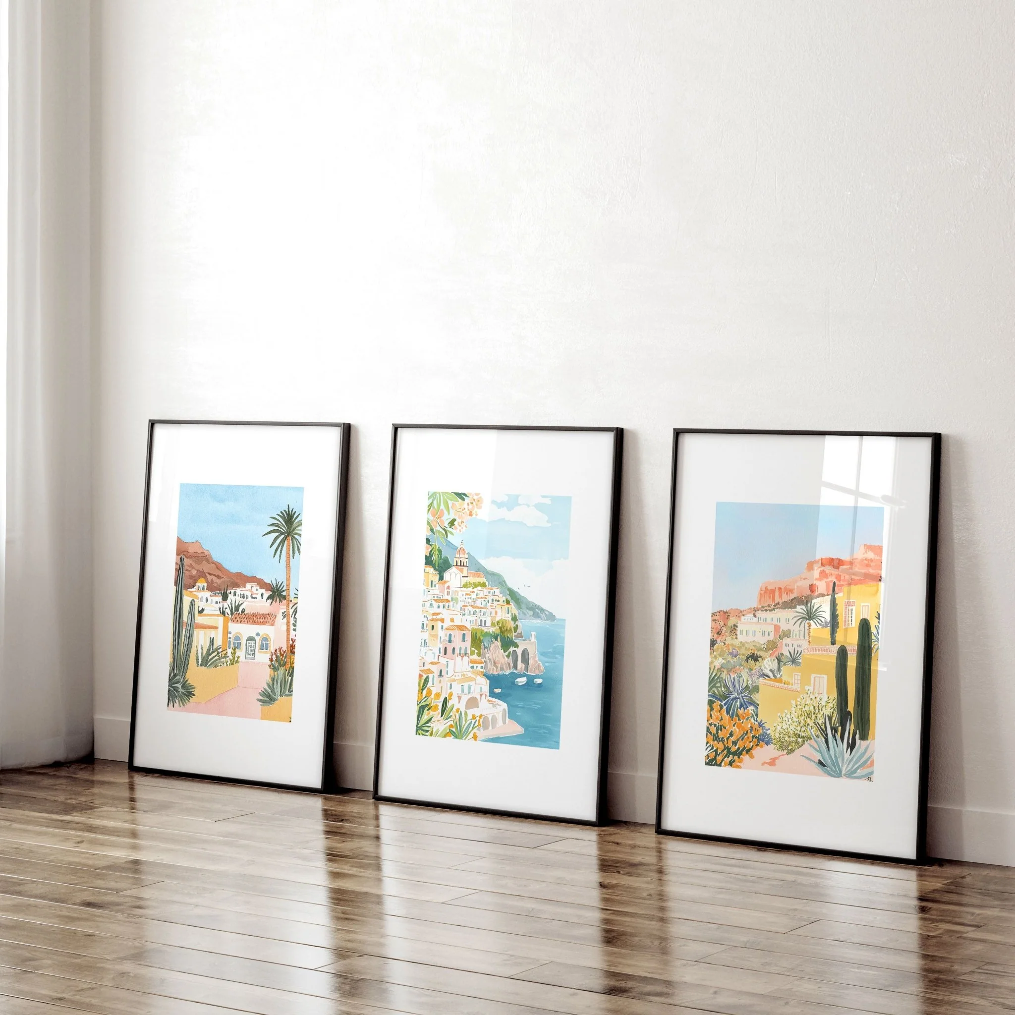 Large Wall Pictures | Set of 3 Beach Decor Wall art Prints - Image 6