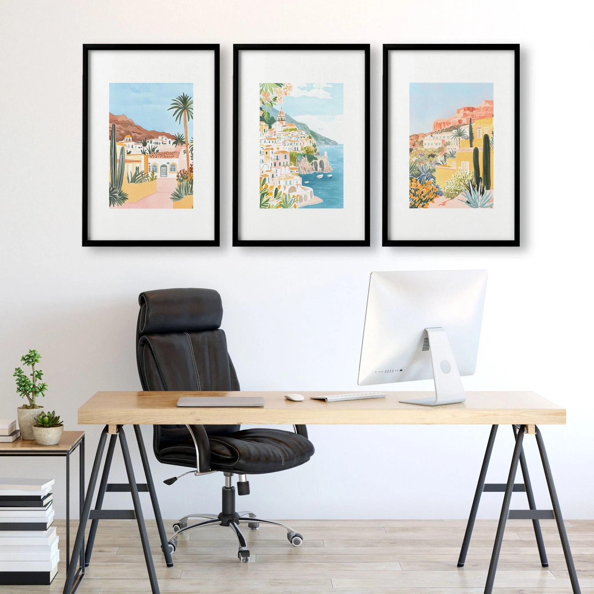 Large Wall Pictures | Set of 3 Beach Decor Wall art Prints - Image 8
