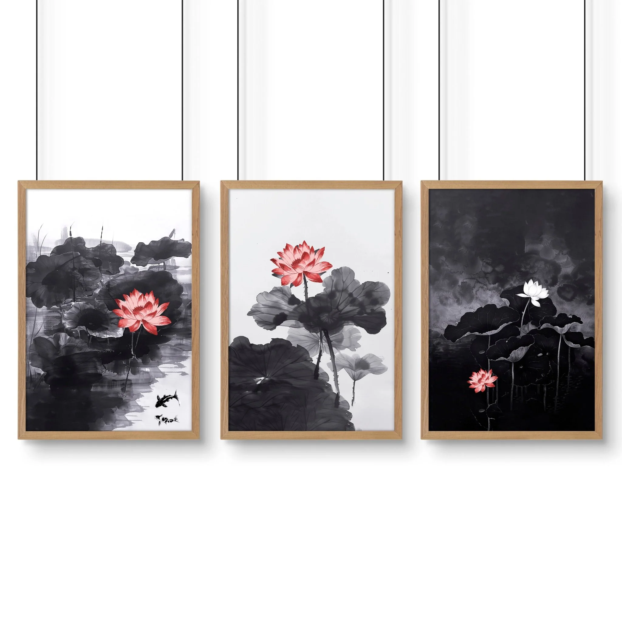 Large Wall Posters | Set of 3 Asian Inspired Wall art Prints - Image 11