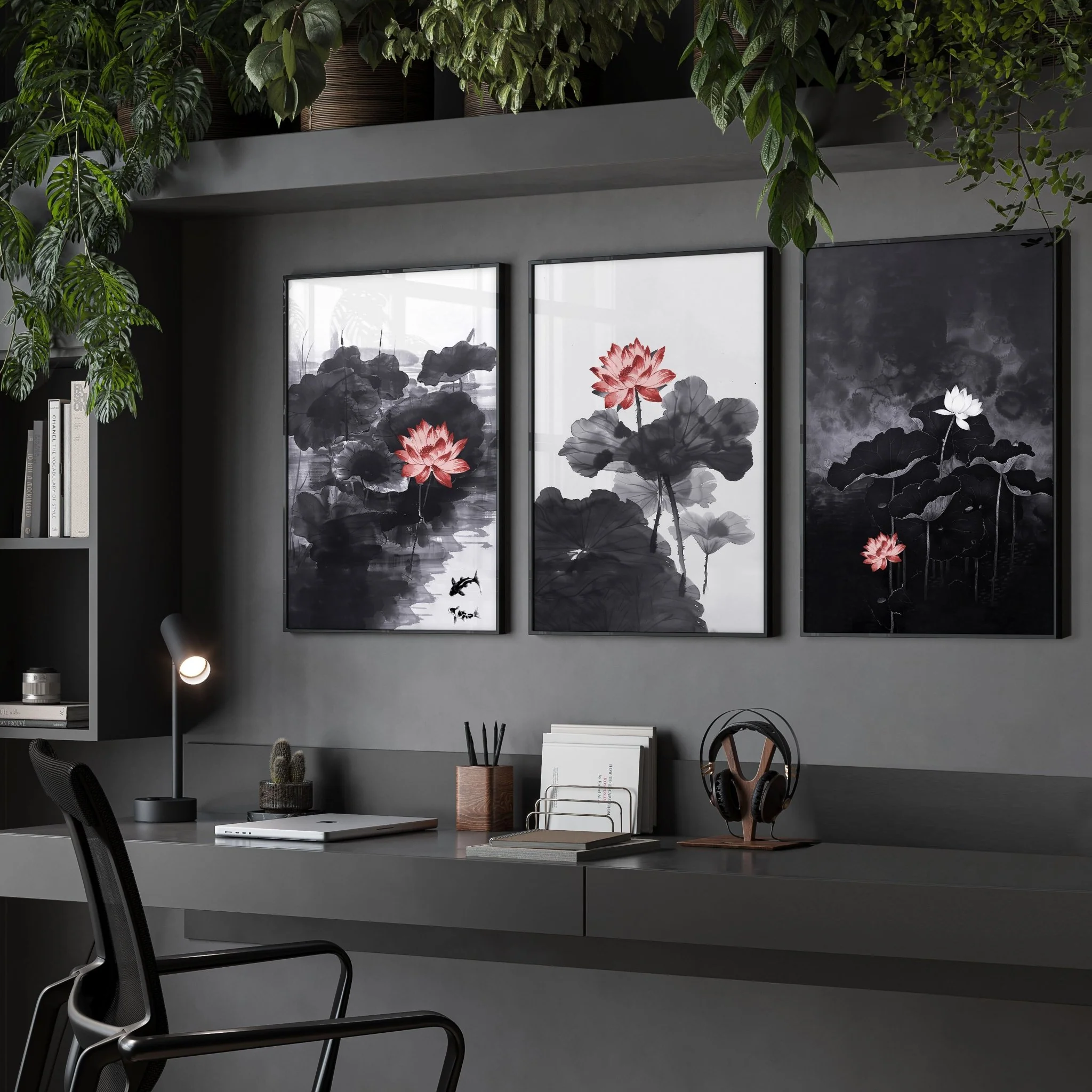 Large Wall Posters | Set of 3 Asian Inspired Wall art Prints - Image 2