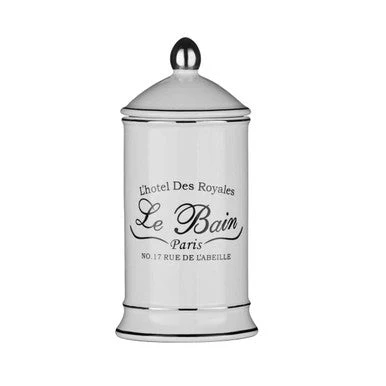 Le Bain White Ceramic Cotton Bud Storage Jar - Image 8