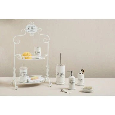 Le Bain White Ceramic Cotton Bud Storage Jar - Image 9
