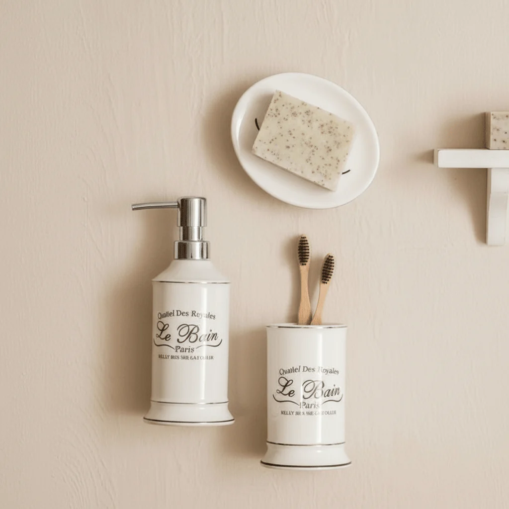 Le Bain White Ceramic Soap Dish - Image 11