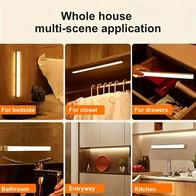 LED Motion Sensing Light Wireless USB Rechargeable Motion Detection Suitable for Kitchen Wardrobe Corridor and Staircase Lights - Image 12