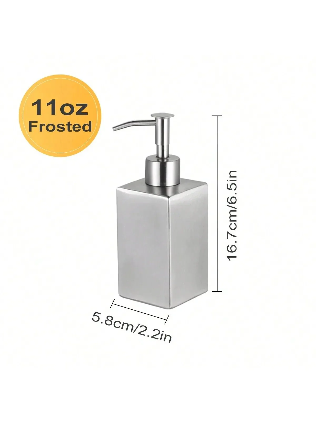Leeseph Stainless Steel Soap Dispenser, Refillable Pump Bottles Liquid Soap Dispenser, for Kitchen Sink, Countertop, Bathroom - Image 10