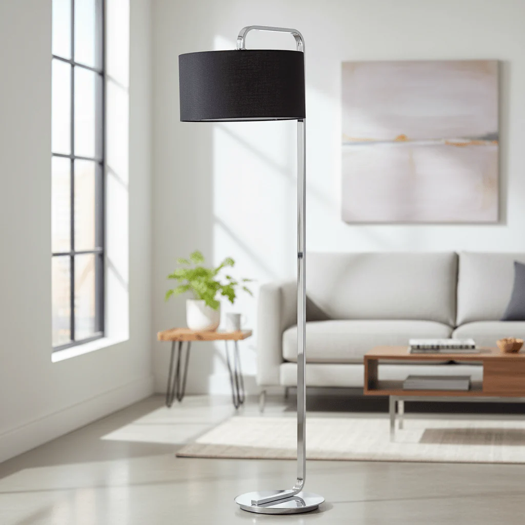 Leyna Chrome Base Floor Lamp - Image 7