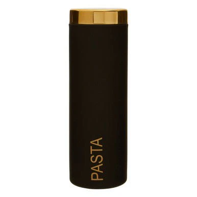 Liberty Black Enamel Pasta Canister With Gold Lid - Image 8