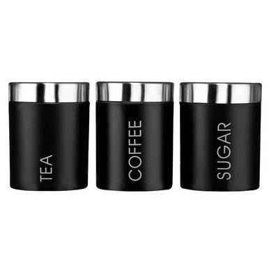 Liberty Black Enamel Tea Coffee And Sugar Set - Image 5