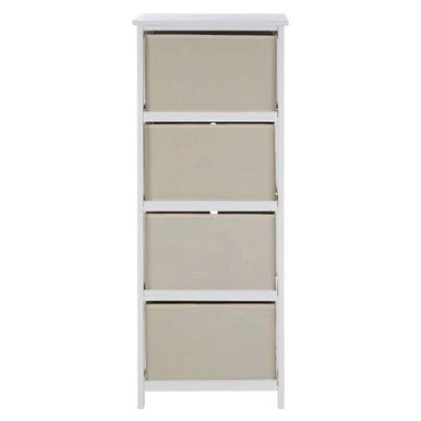 Lindo 4 Natural Fabric Drawers Cabinet - Image 10
