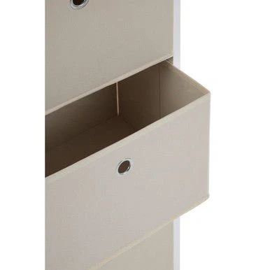 Lindo 4 Natural Fabric Drawers Cabinet - Image 13