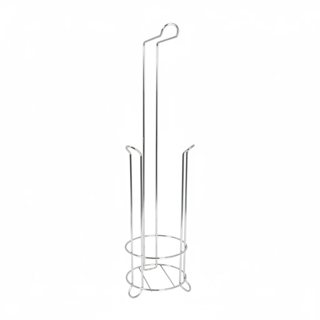 Linnea Chrome Toilet Roll Holder with Storer - Image 5